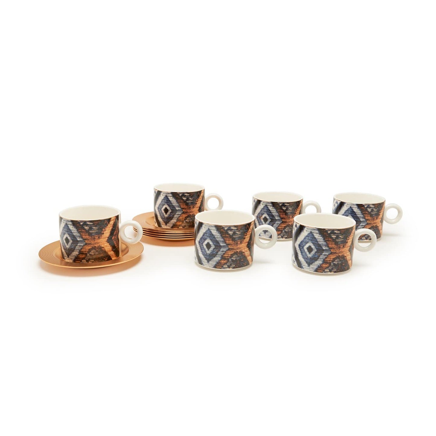 Amber Sammy Gold 12Pc Set Tea Cup/Saucer - Am3481-200-S12-Sam
