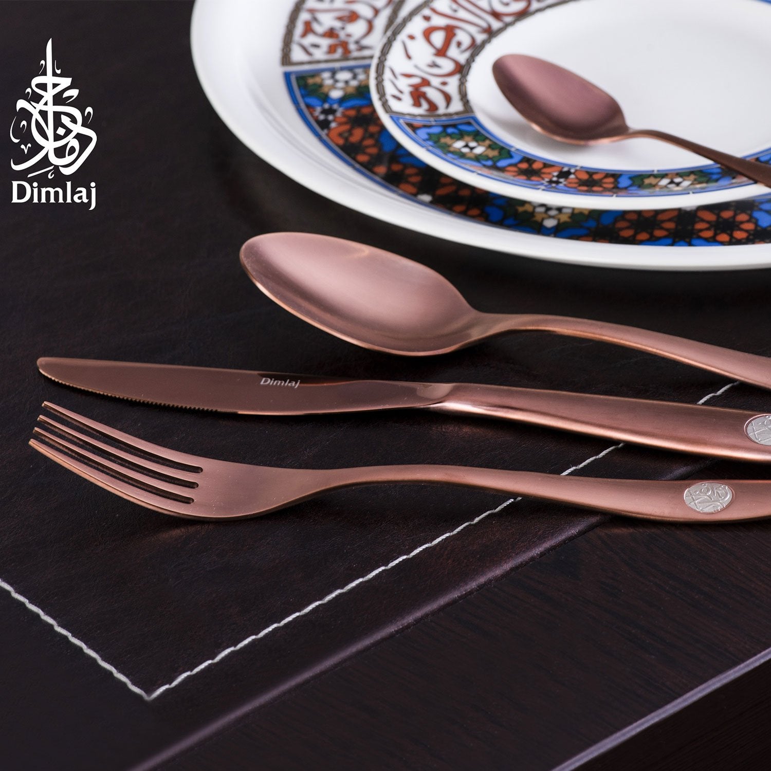 KAREEM COPPER 24PC CUTLERY SET - 23418