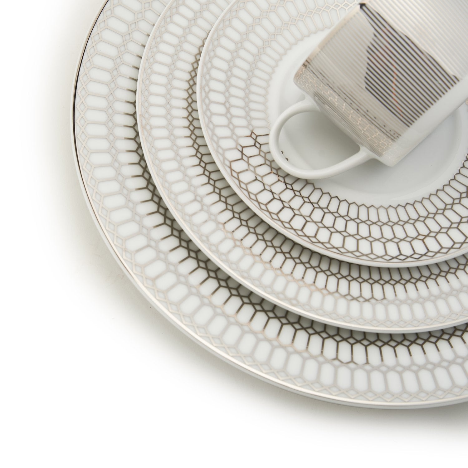 DANKOTUWA FOSTER PLATINUM 24PC DINNER SET - FOST-24DS