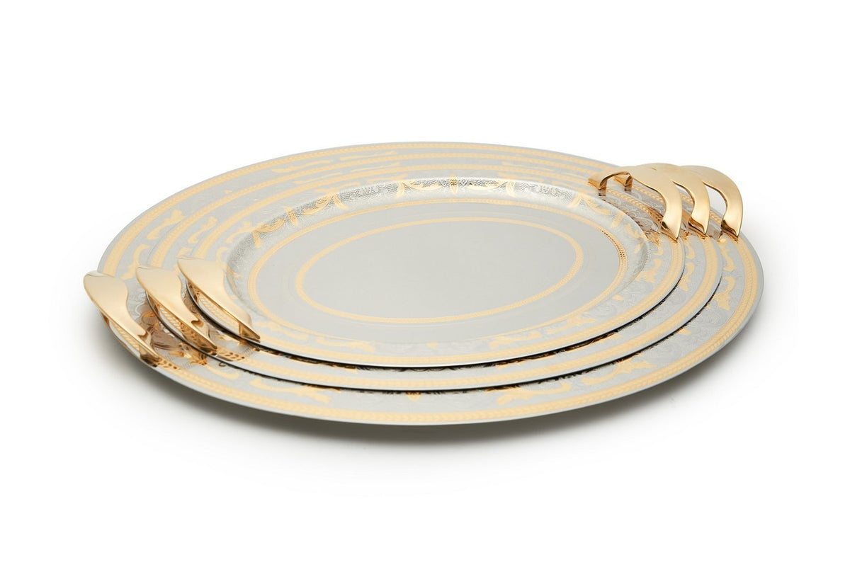 TRESORS JASMIN GOLD 3PC TRAY SET - CA-200/2-3-4/JAS-G