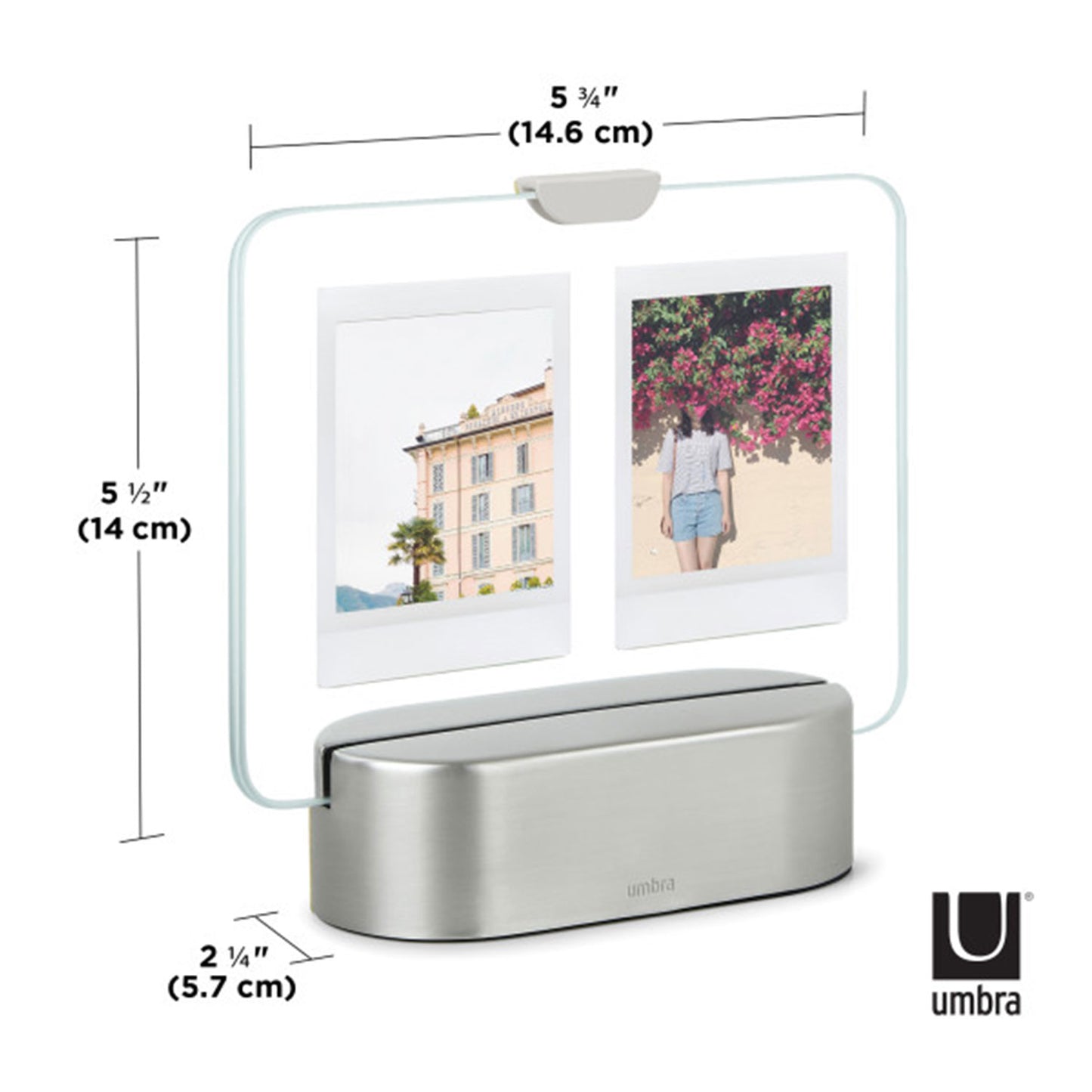 Umbra Glo Led 2X3 Picture Frame Nickel - 1013261-410