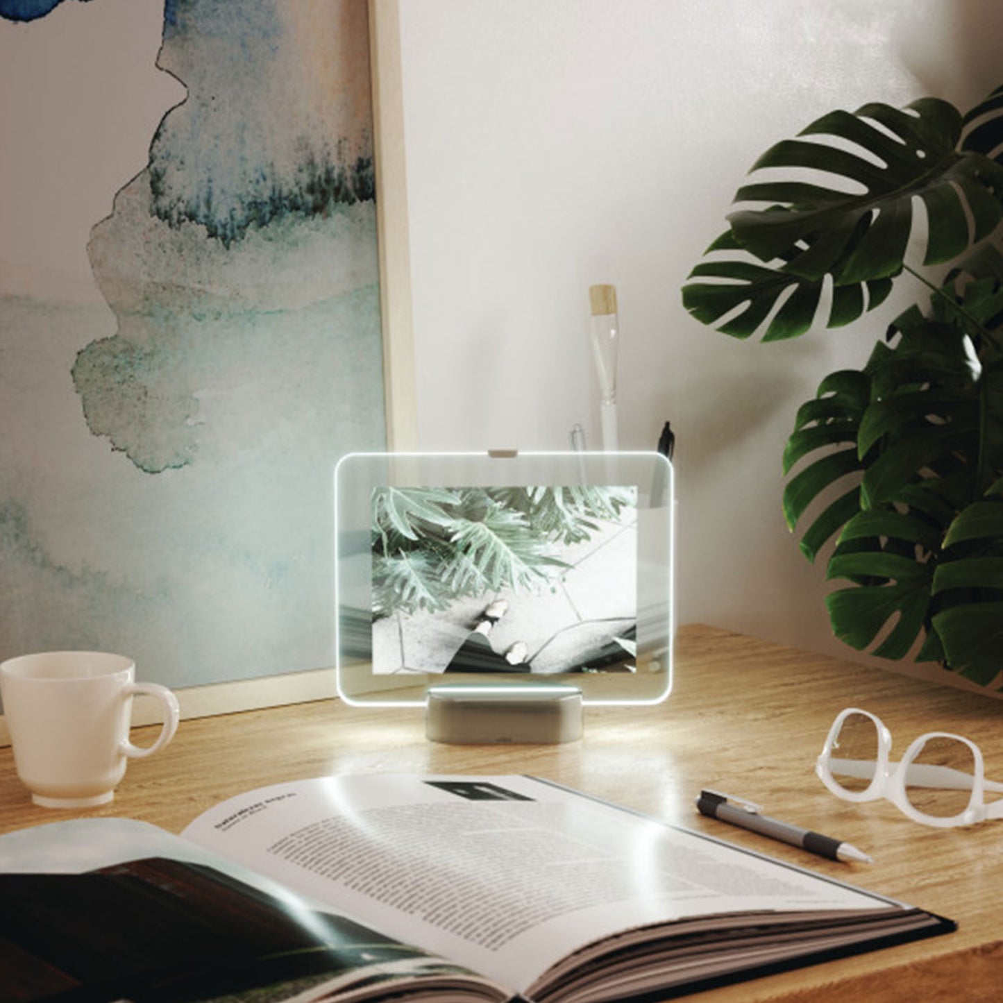 Umbra Glo Led  5X7 Picture Frame Nickel - 1010233-410