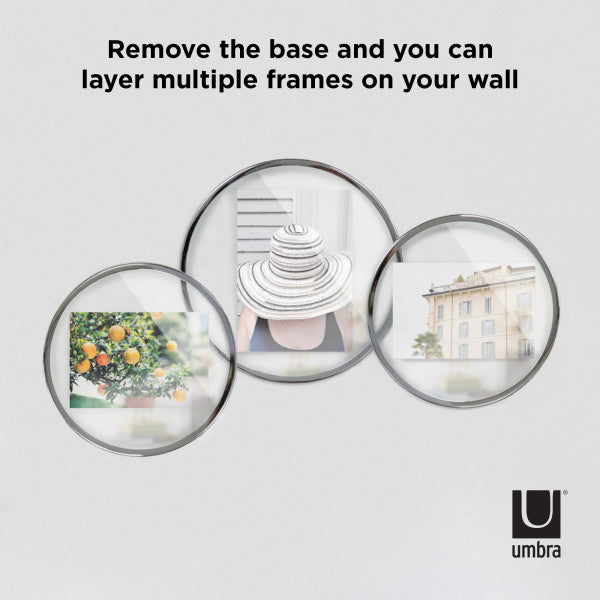Umbra Infinity Round Picture Frame 5X7 Chrome - 1012272-158