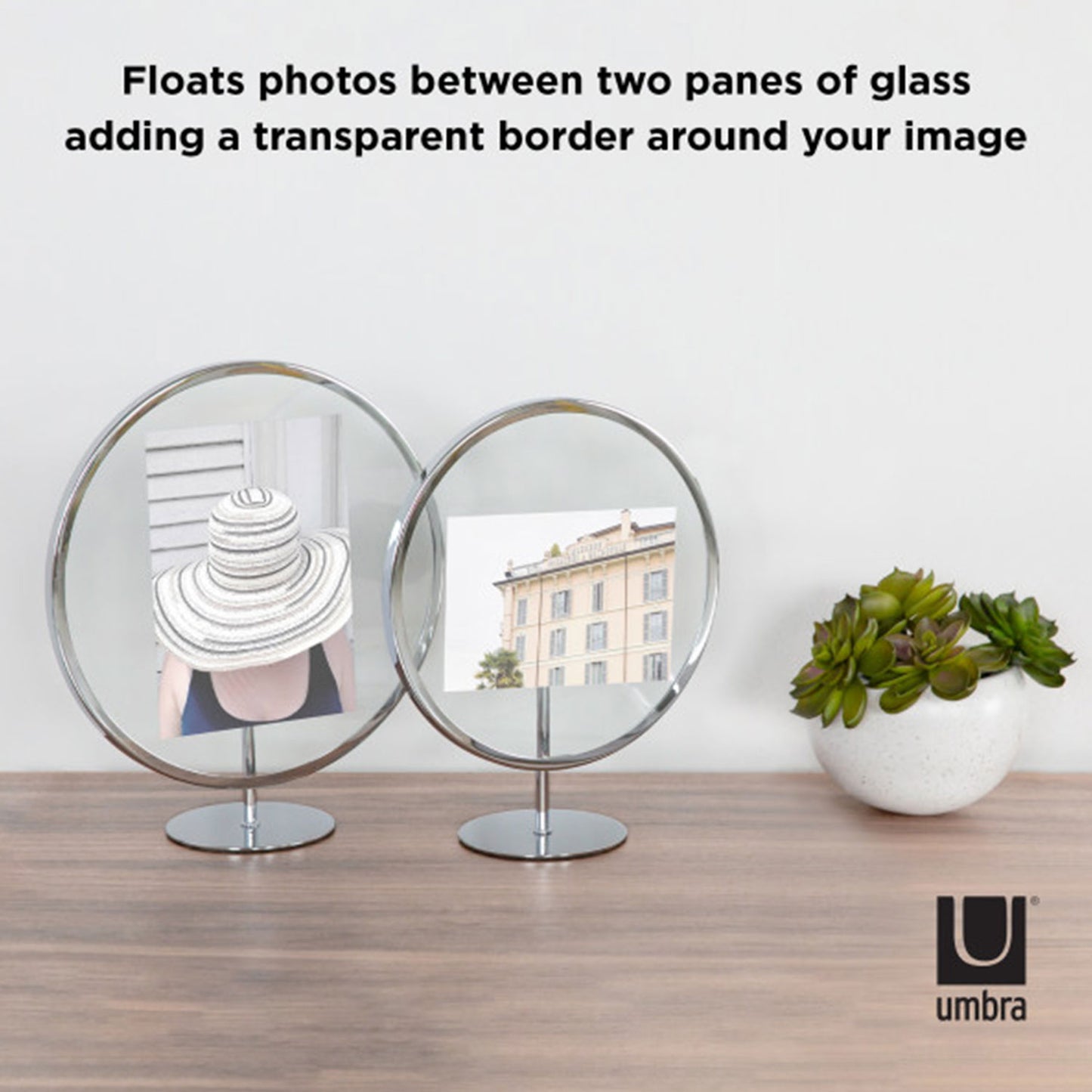 Umbra Infinity Round Picture Frame 5X7 Chrome - 1012272-158