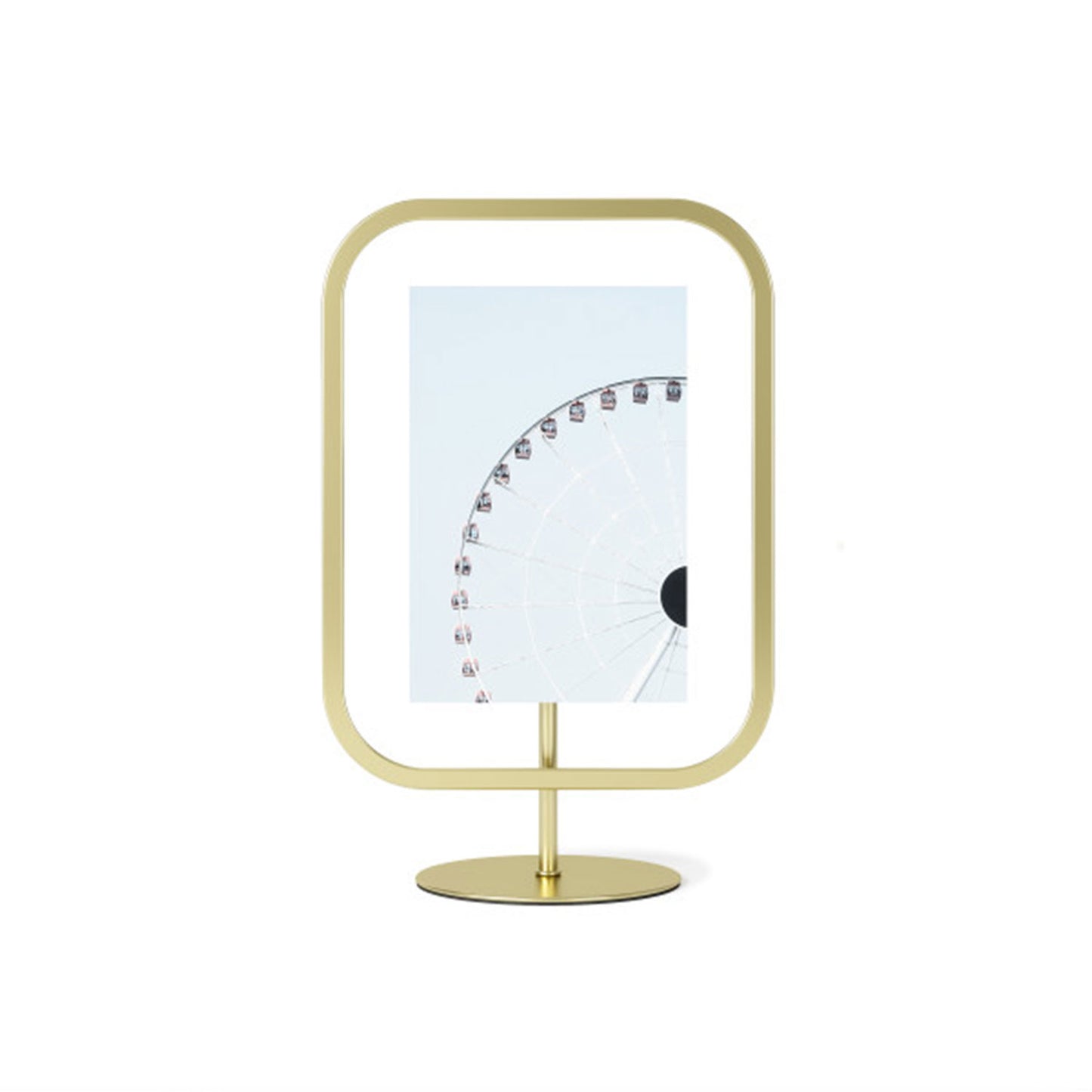UMBRA INFINITY SQROUND PICTURE FRAME  4X6 MATT BRASS - 1012269-221