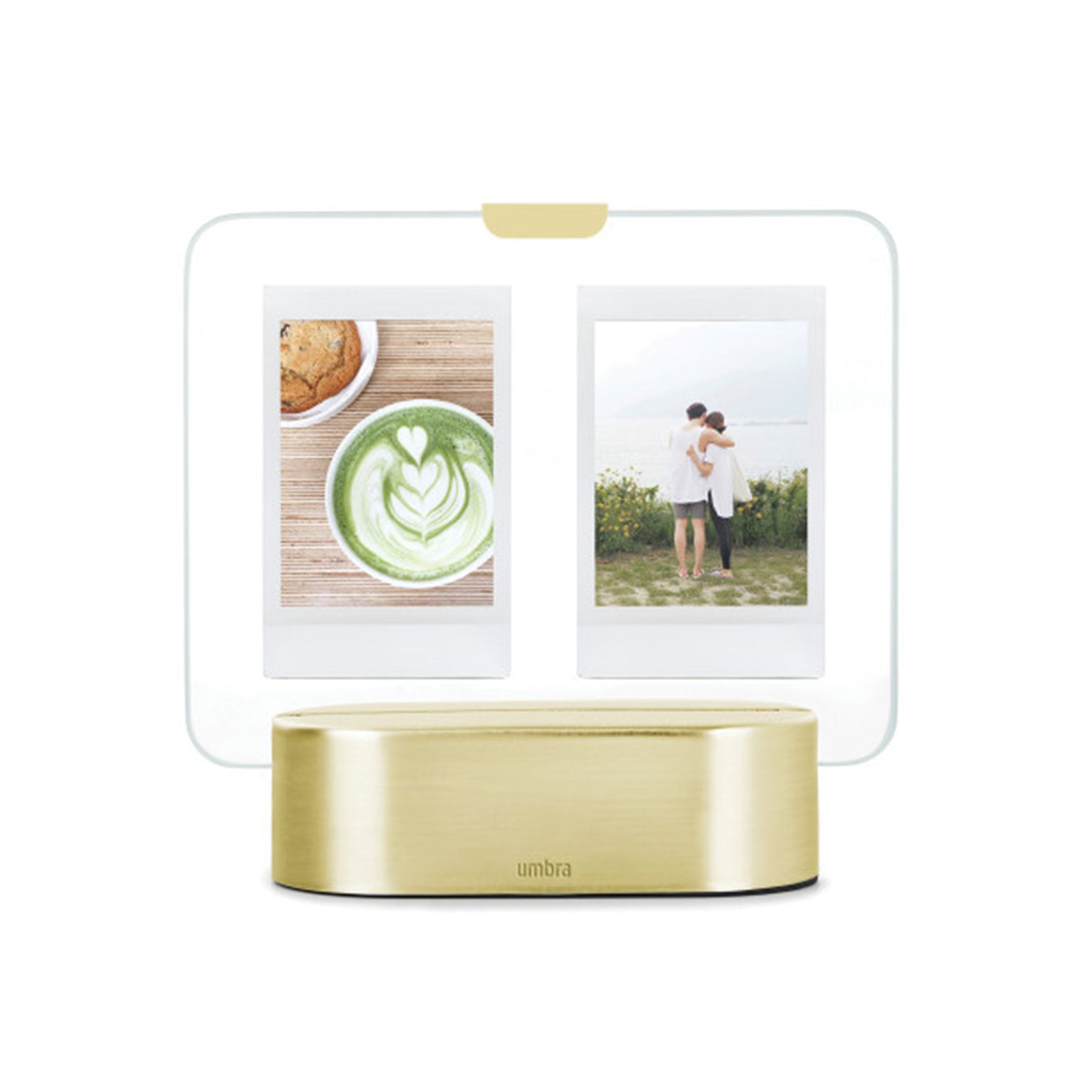 UMBRA GLO LED PICTURE FRAME 2X3 MATT BRASS - 1013261-221