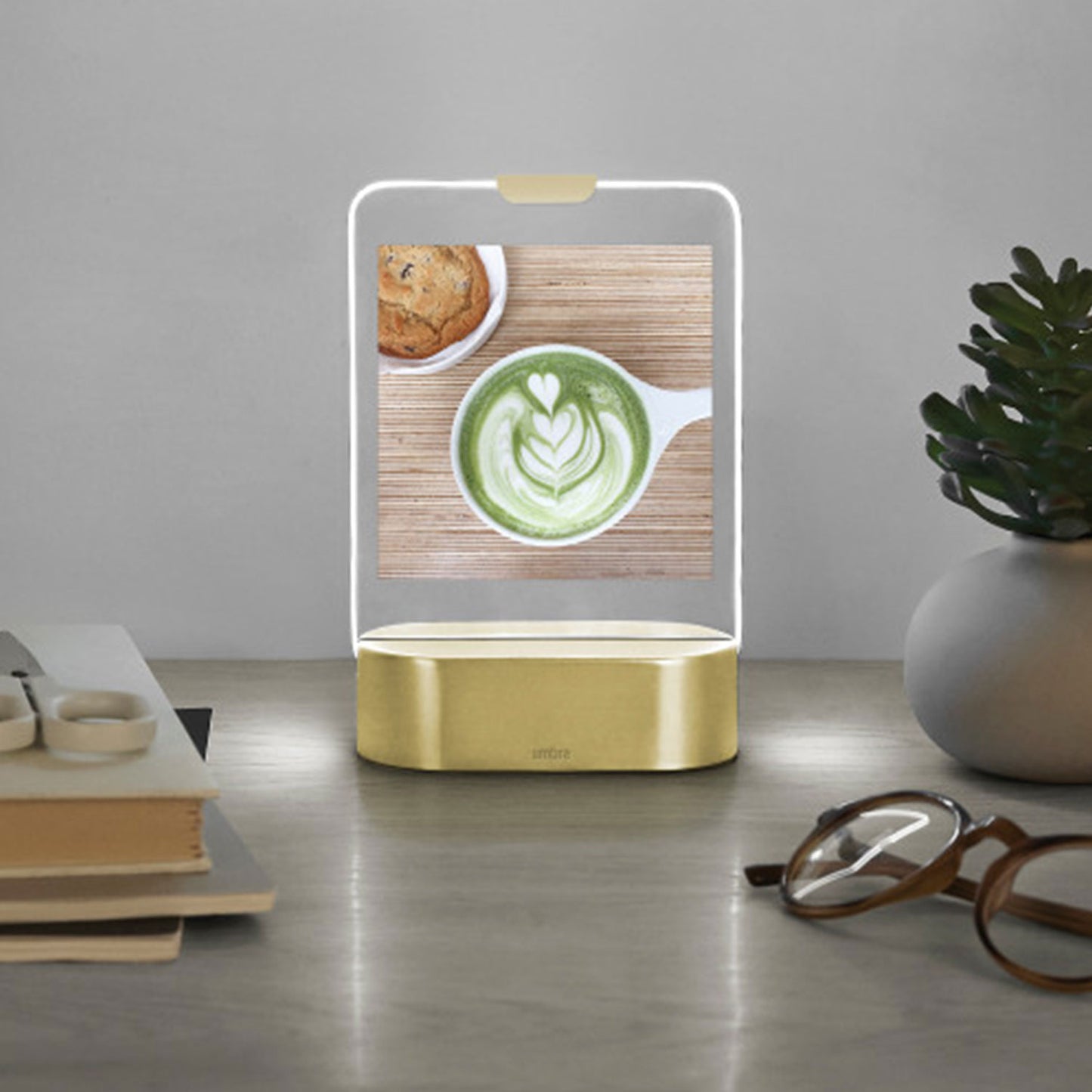 Umbra Glo Led Picture Frame 2X3 Matt Brass - 1013261-221