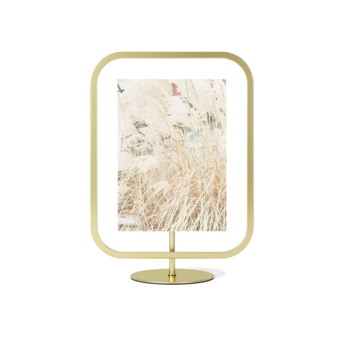 UMBRA INFINITY SQROUND PICTURE FRAME 5X7 MATT BRASS - 1012270-221
