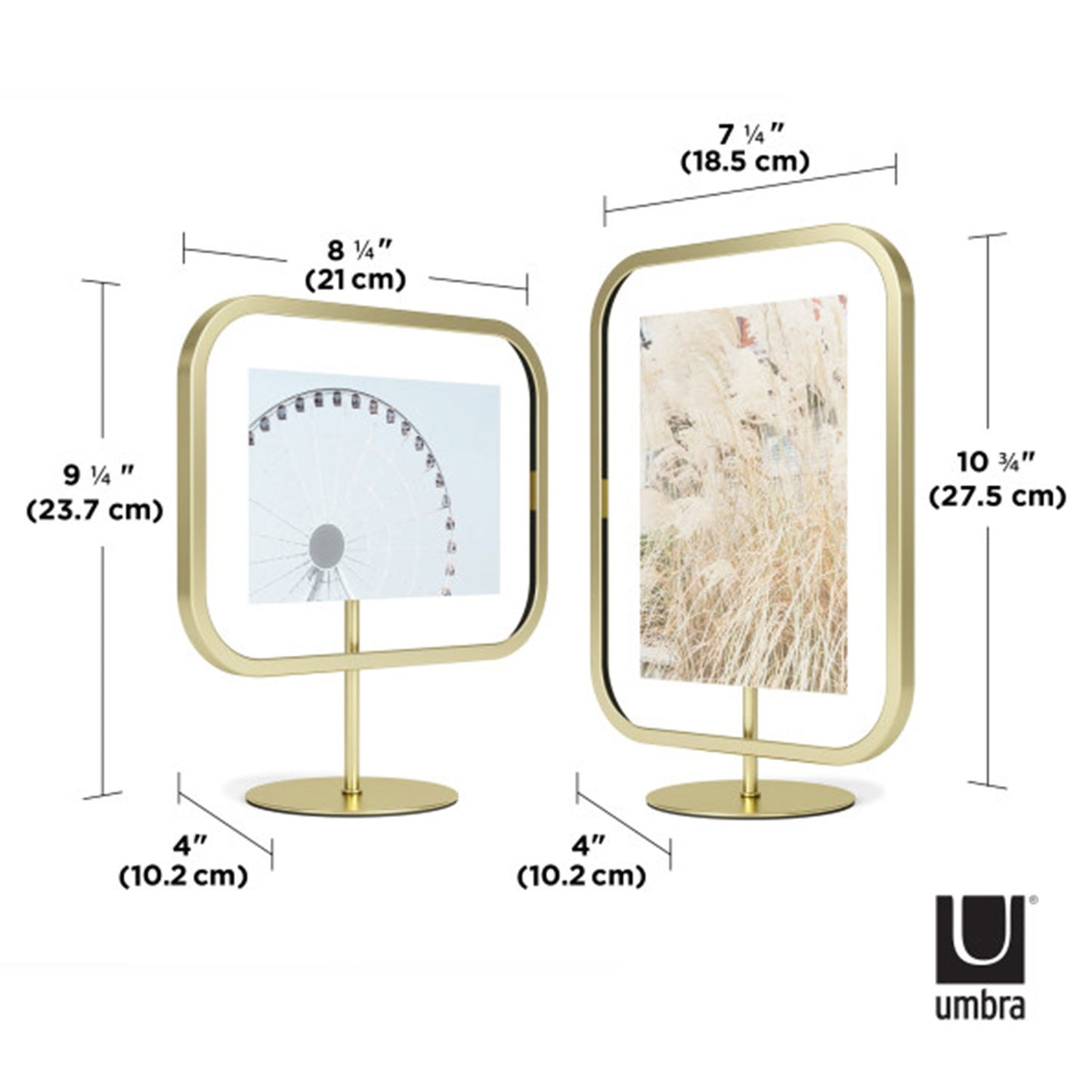 Umbra Infinity Sqround Picture Frame 5X7 Matt Brass - 1012270-221
