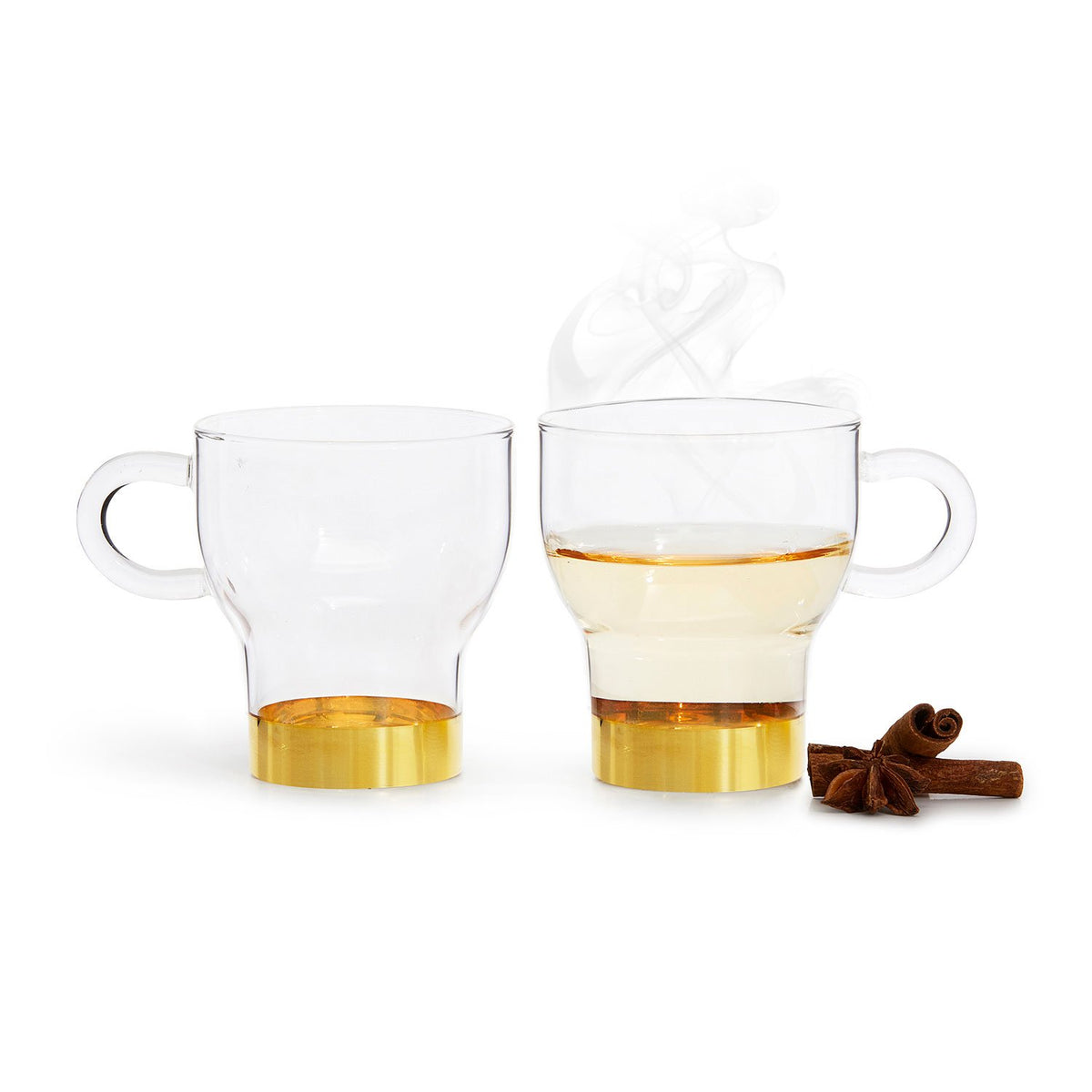 Sagaform Small Glass Mug Pack Of 2 Gold - 5018076