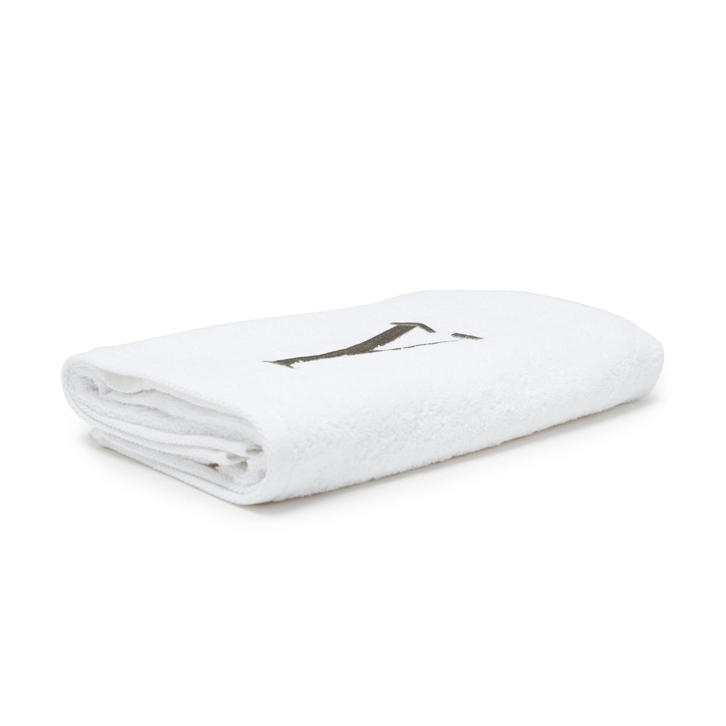 Avanti Monogram Block Letter Y Hand Towel - White And Silver