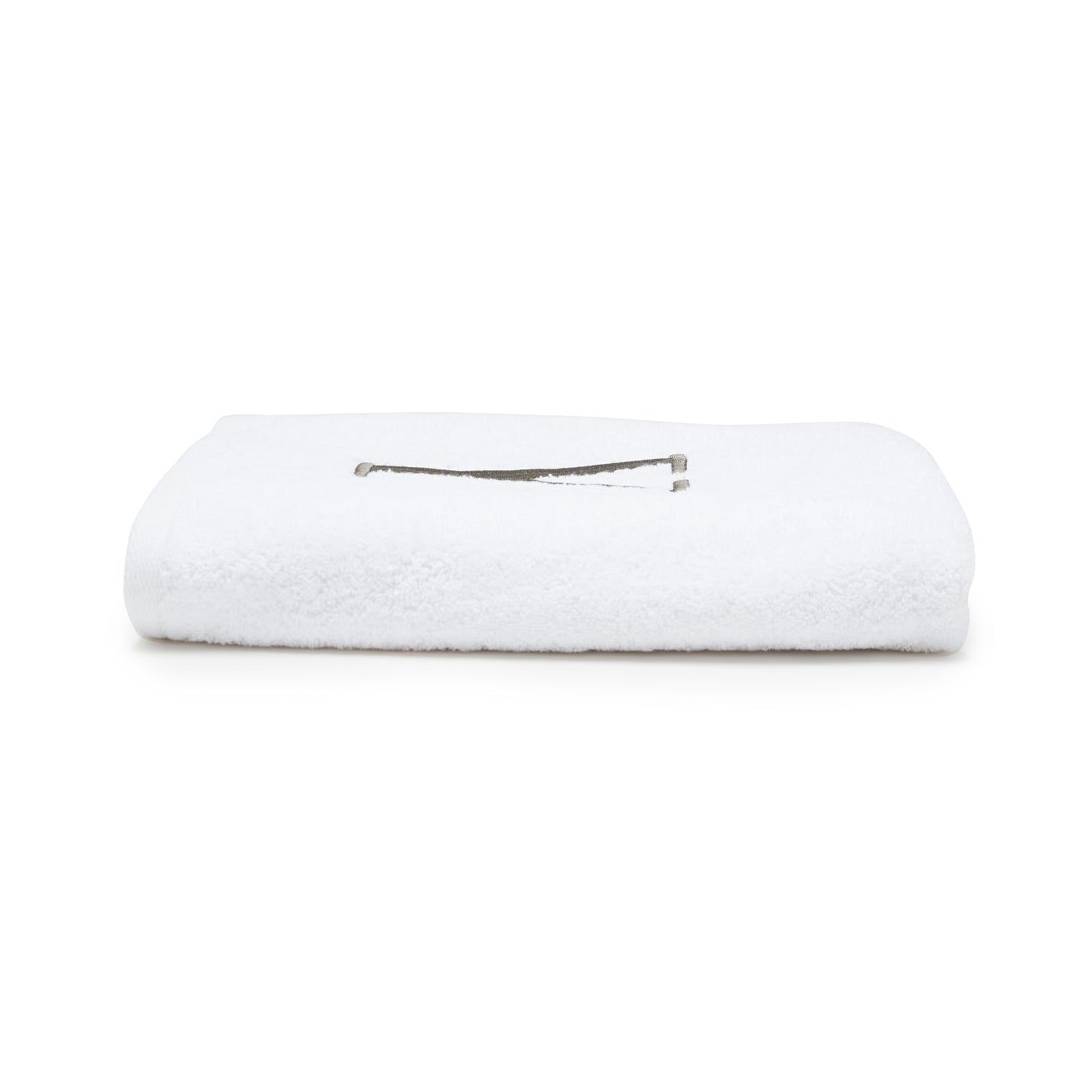 Avanti Monogram Block Letter Y Hand Towel - White And Silver