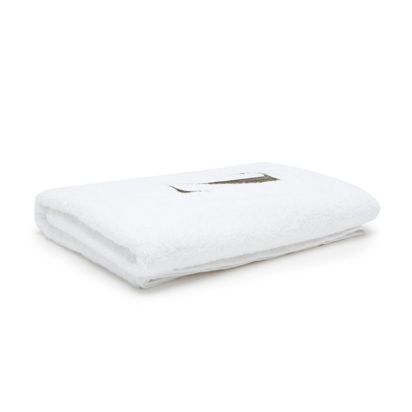 Avanti Monogram Block Letter Z Hand Towel - White And Silver