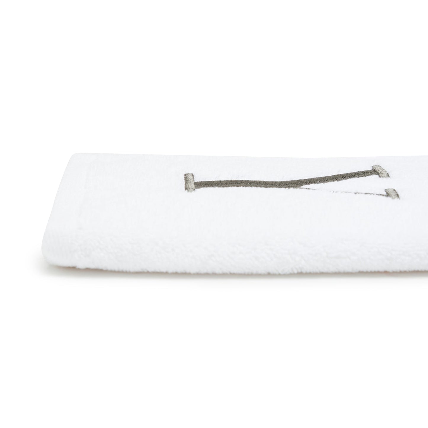 Avanti Monogram Block Letter Y Hand Towel - White And Silver