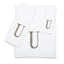 Avanti Monogram Block Letter U - White And Silver - 022574U