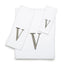 Avanti Monogram Block Letter V - White And Silver - 022574V