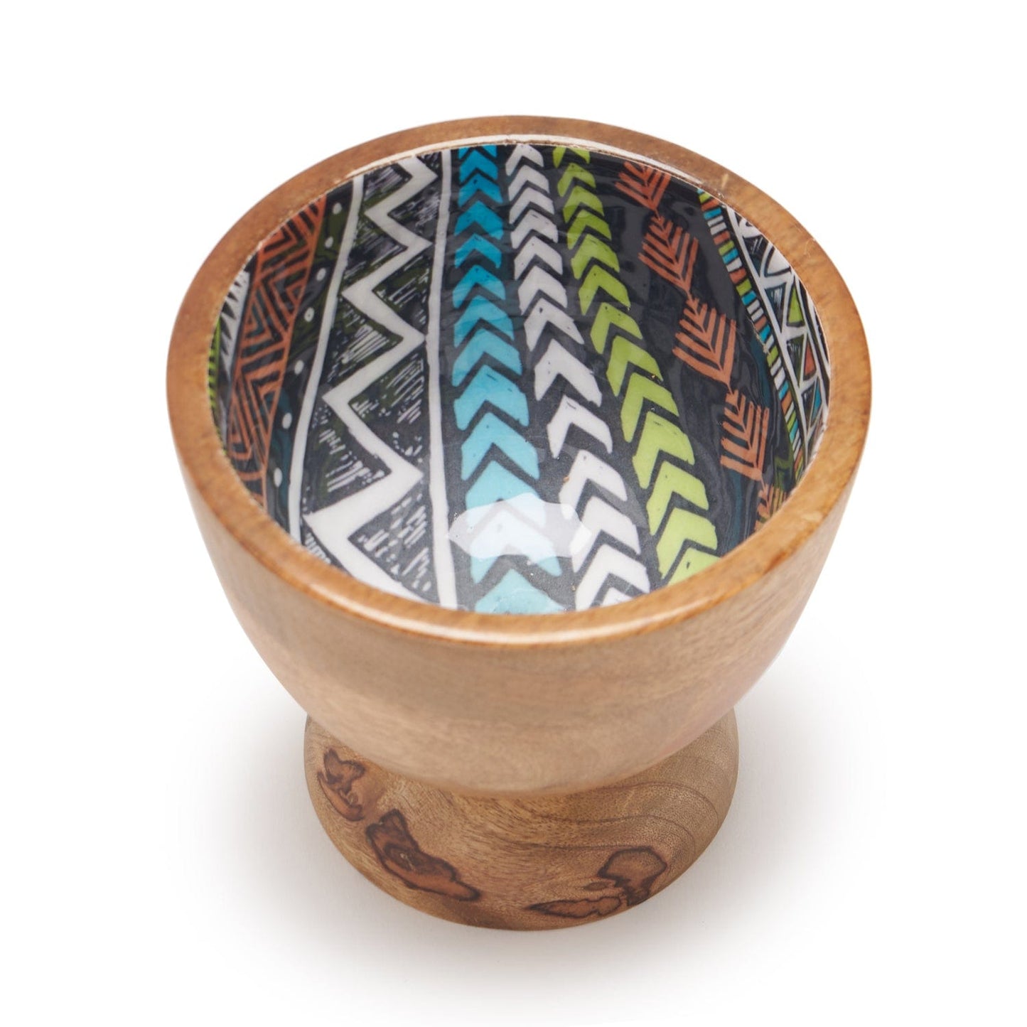 Indra Tribal Pedestal Platter 6.5X5.5 Inches