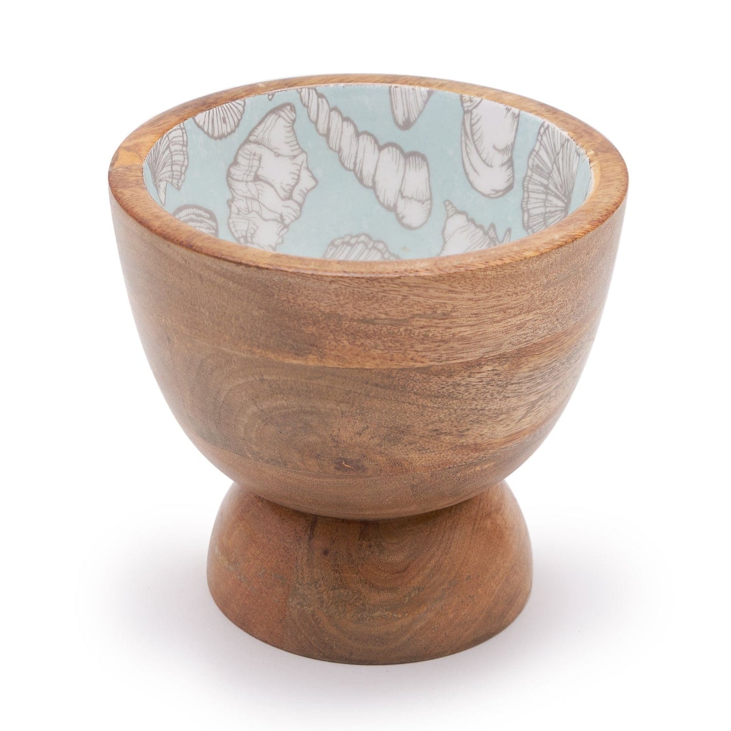 INDRA SHELLS PEDESTAL PLATTER 6.5X5.5 INCHES