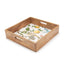 Indra Lemon Square Tray 14X14 Inches