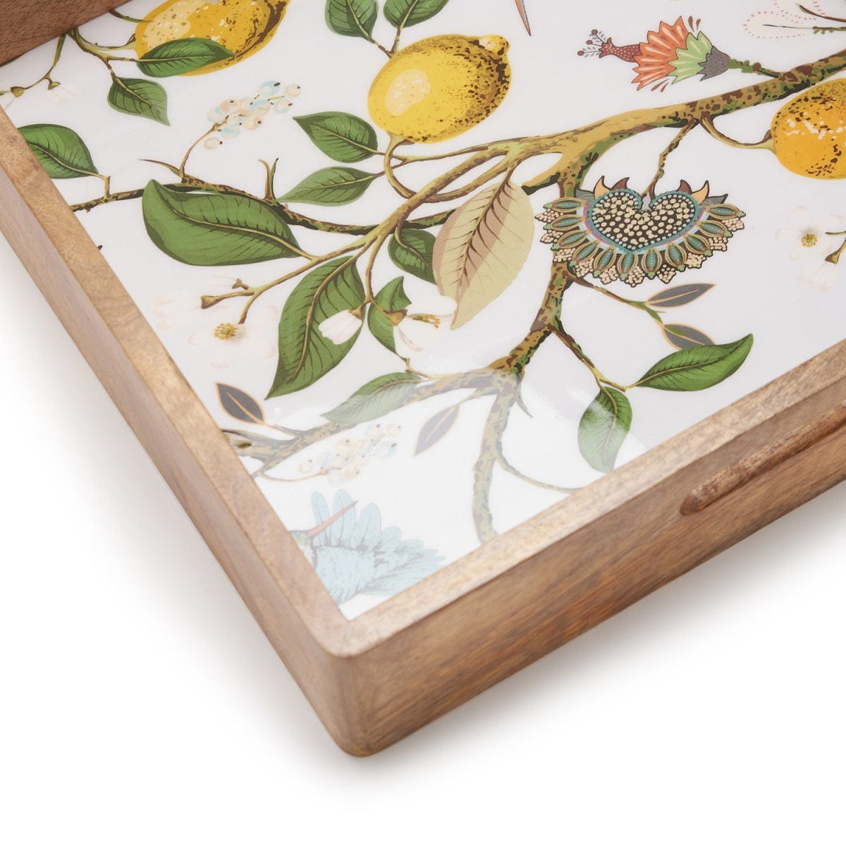 Indra Lemon Square Tray 14X14 Inches