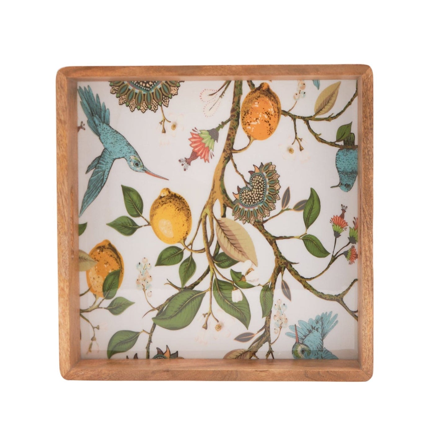 Indra Lemon Square Tray 14X14 Inches