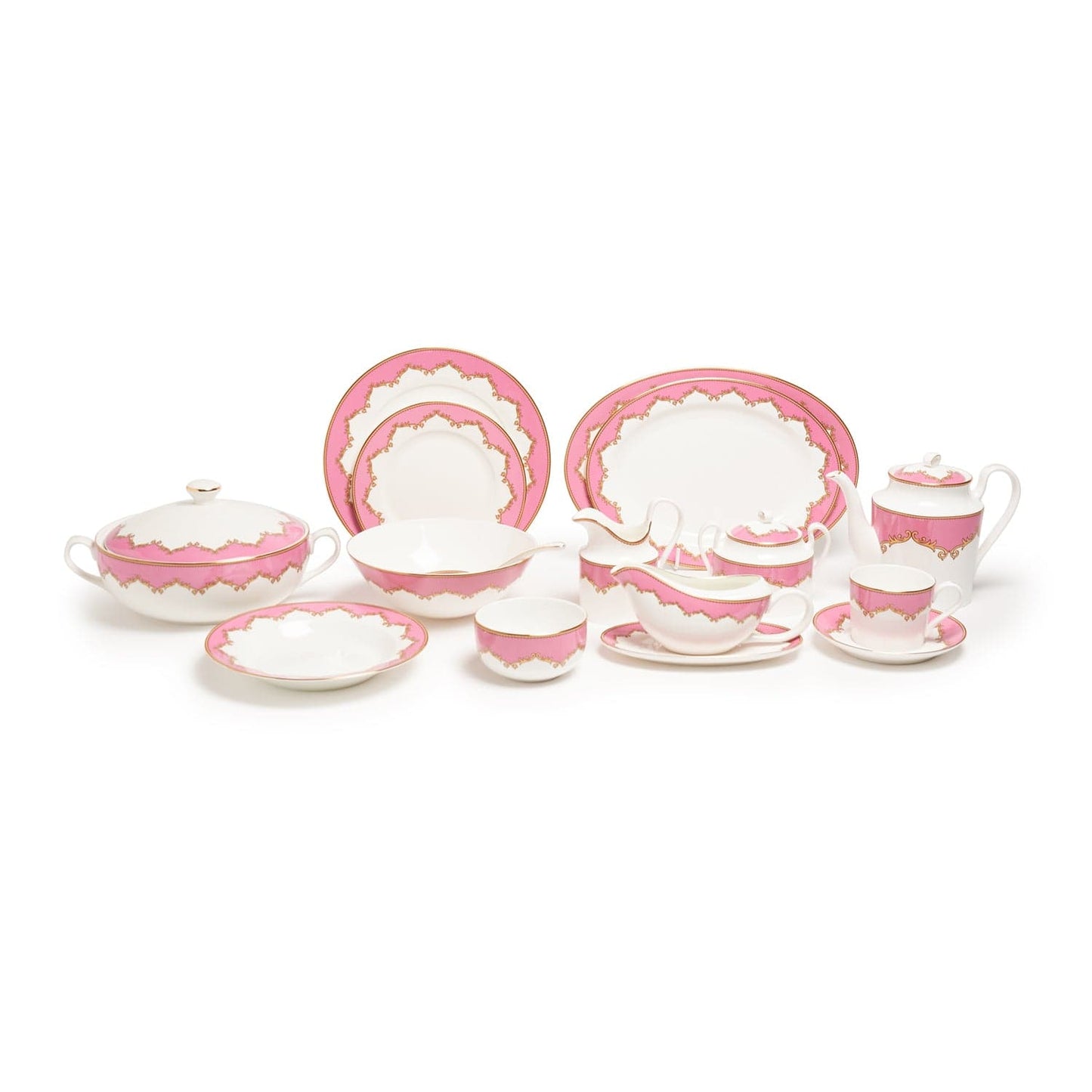 Stechcol Claudine Mulberry 85Pc Dinner Set