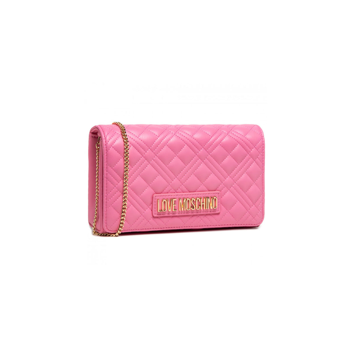 LOVE MOSCHINO QUILTED CLUTCH BAG PINK