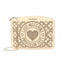 Love Moschino Perforated Heart Crossbody Bag White
