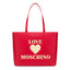 Love Moschino Shiny Padded Heart Tote Bag Red