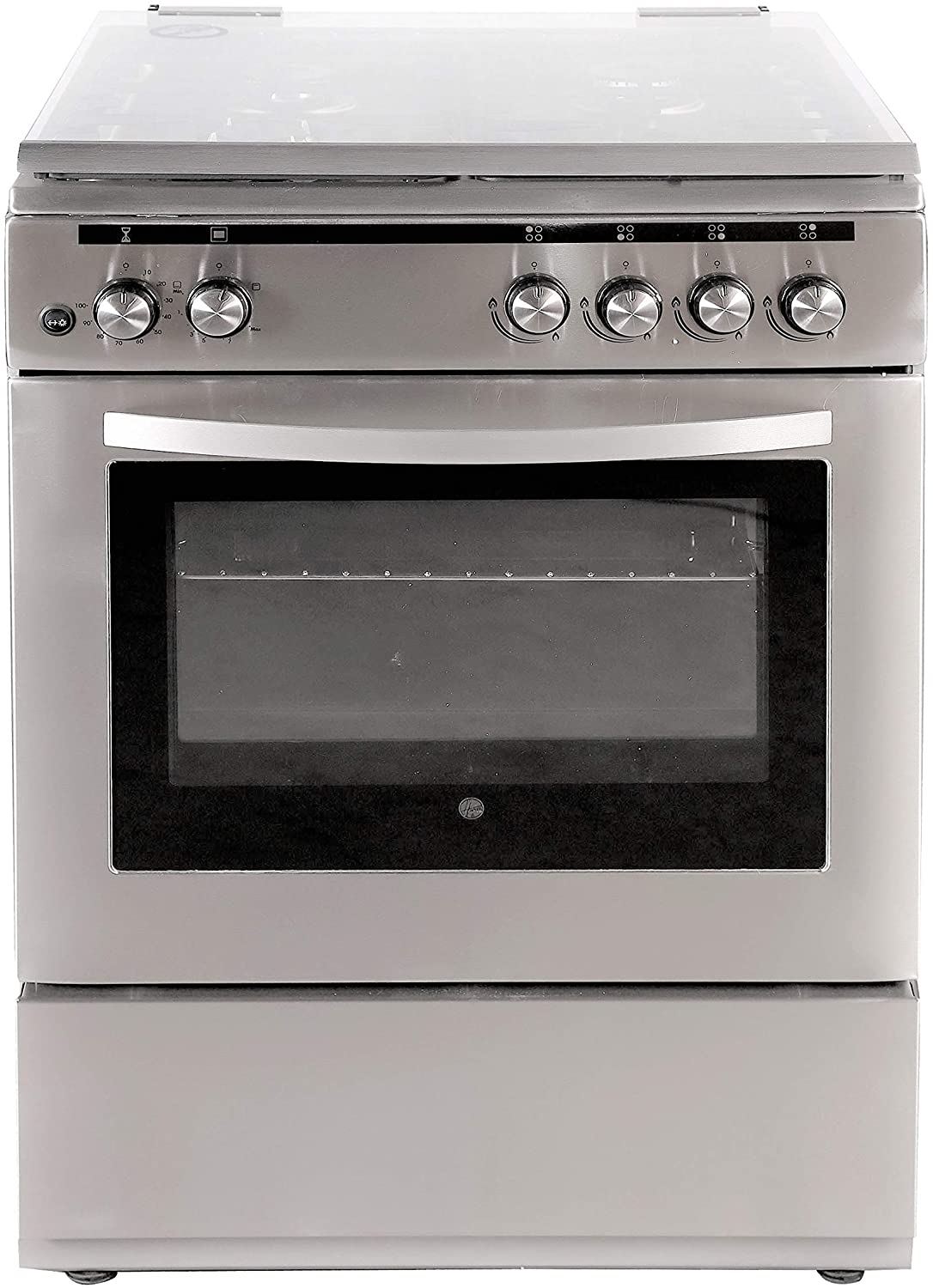 Hoover 60X60 Full Gas Cooker (3+1 Rapid Gas Burners), Steel - Fgc66.02S (Made In Turkey)