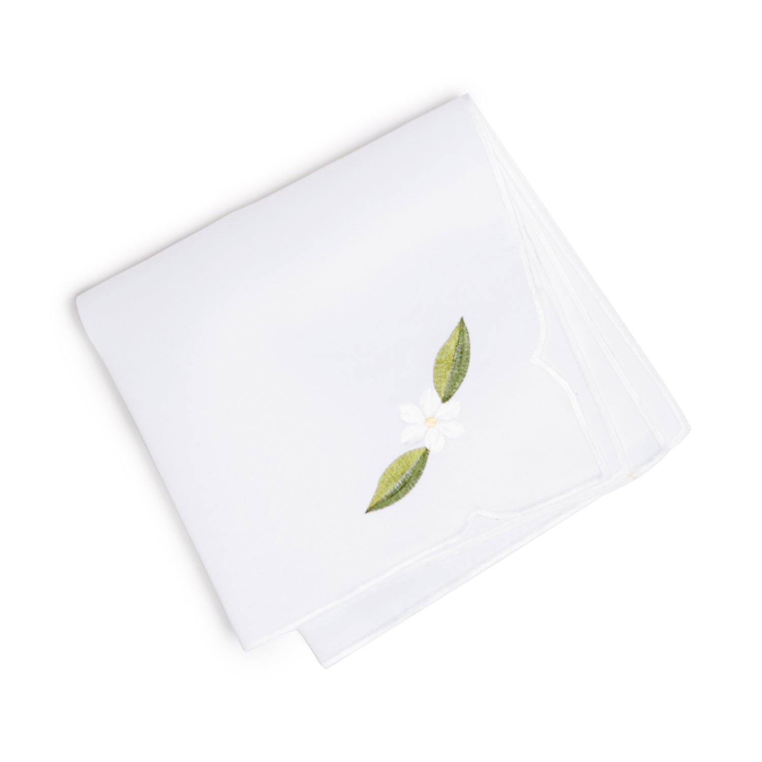 Paramount Green Poly All Over Cutwork Floral Napkin 4Pcs Set