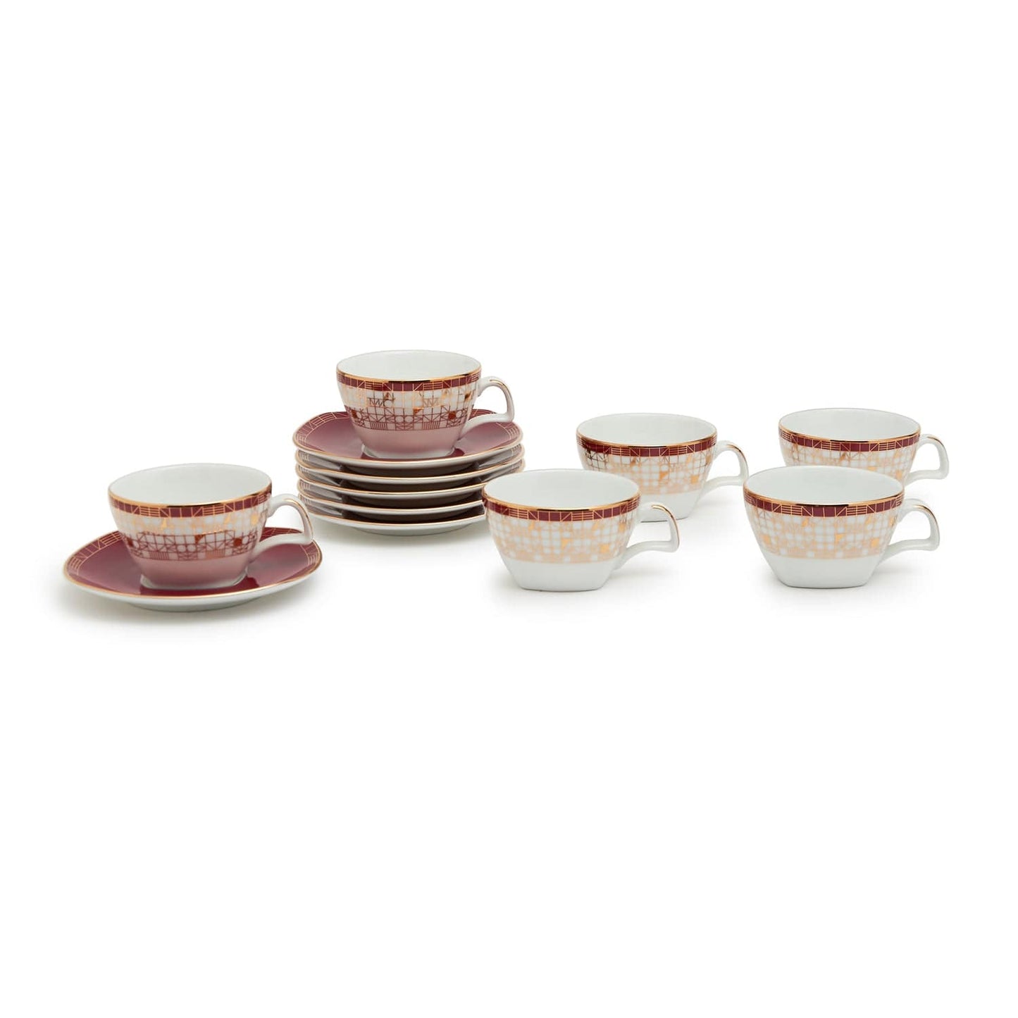 Dankotuwa Dene 6 +6 Tea Cup And Saucers