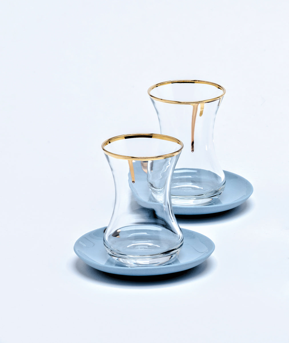 OZLEM TUNA MELLOW TEA SET OF 6 BLUE