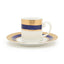 Dankotuwa Victorian Gold Cobalt 6Pc  Espresso Coffee Cup And Saucer
