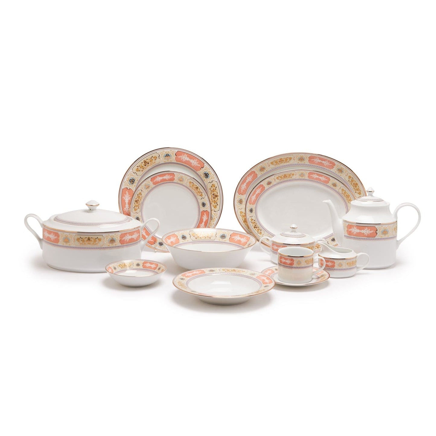Dankotuwa New Rosemery Peach 59Pc Dinner Set