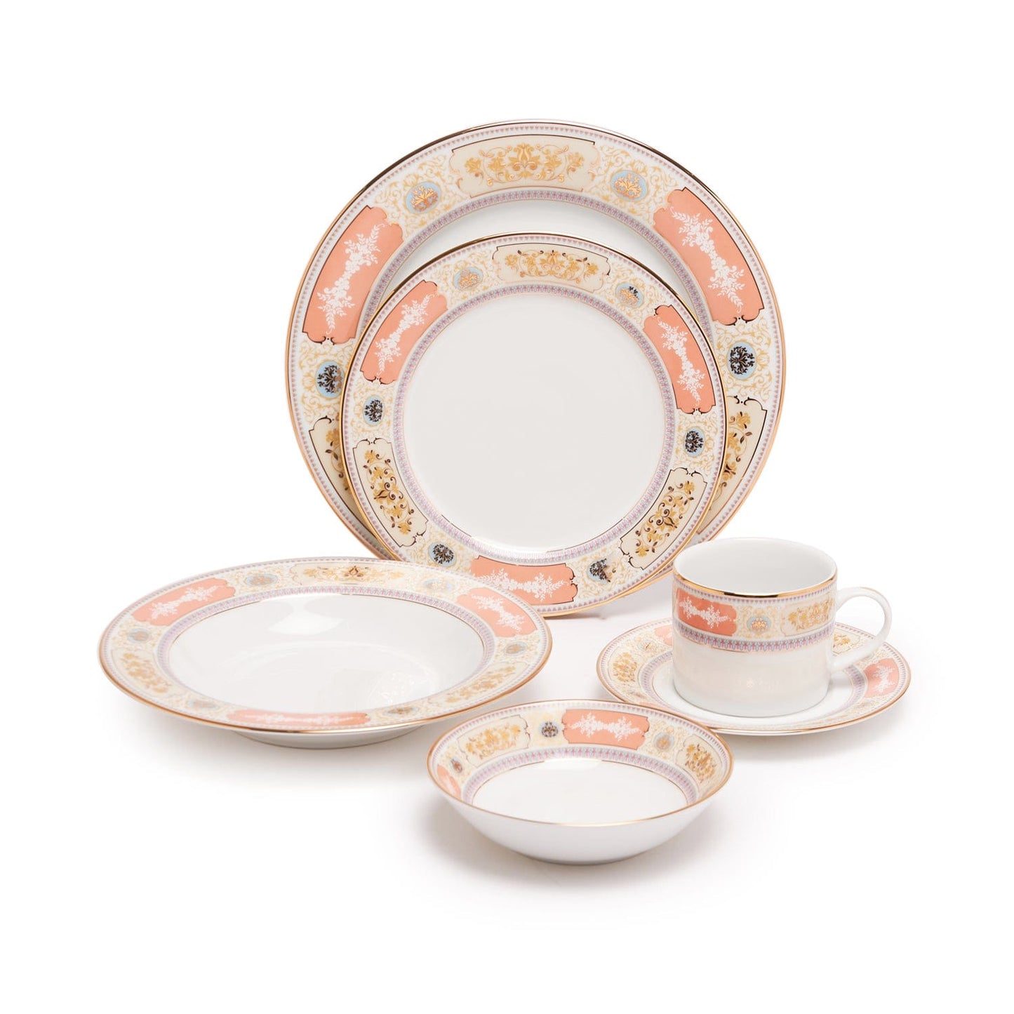 Dankotuwa New Rosemery Peach 24Pc Dinner Set