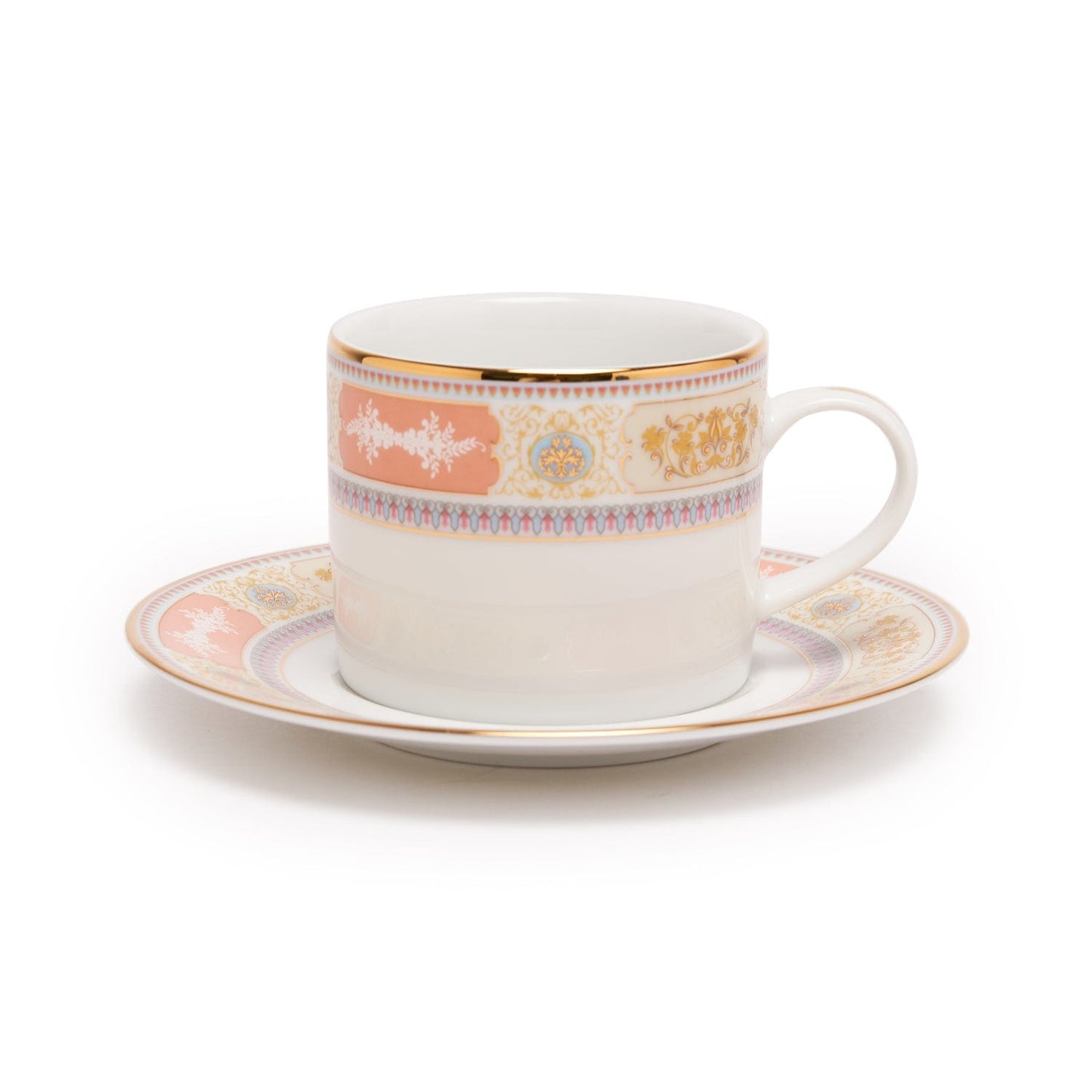 DANKOTUWA NEW ROSEMERY PEACH 6PC TEA CUP AND SAUCER