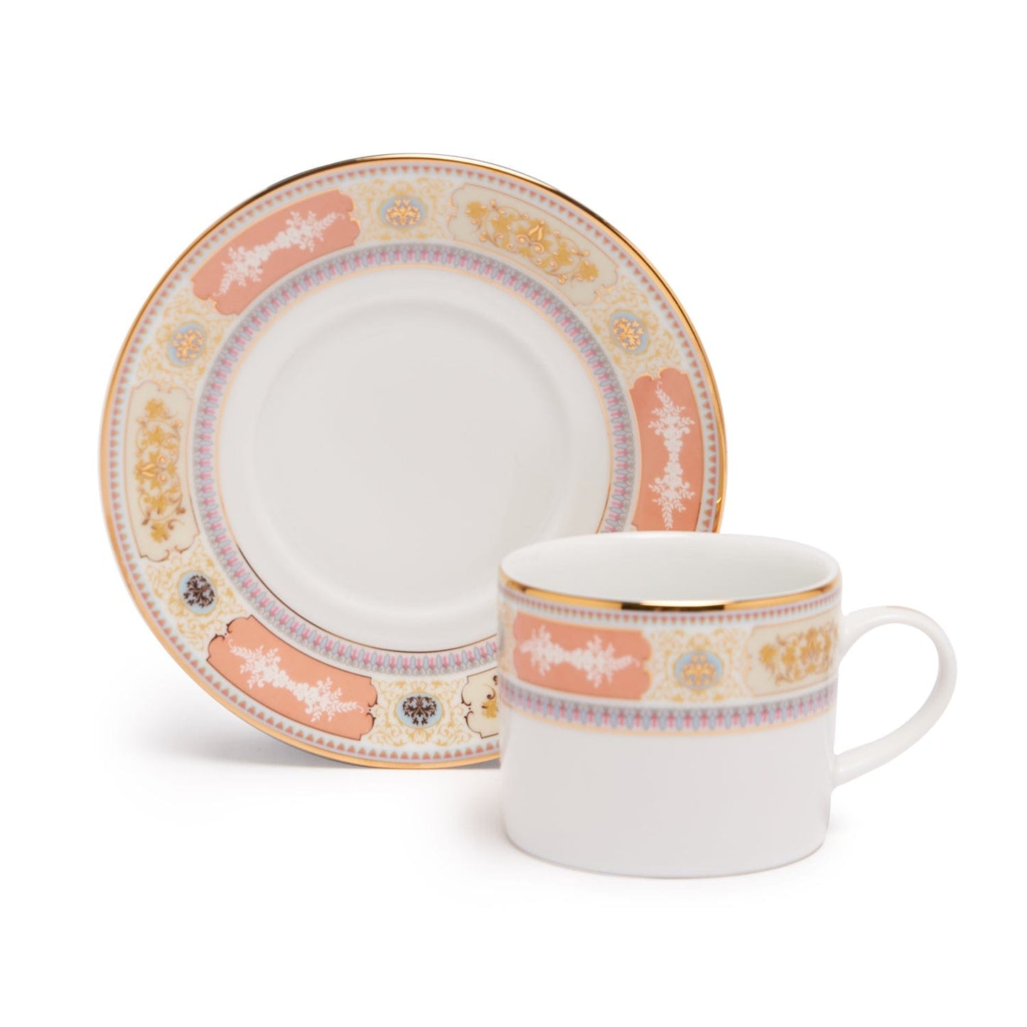Dankotuwa New Rosemery Peach 6Pc Tea Cup And Saucer