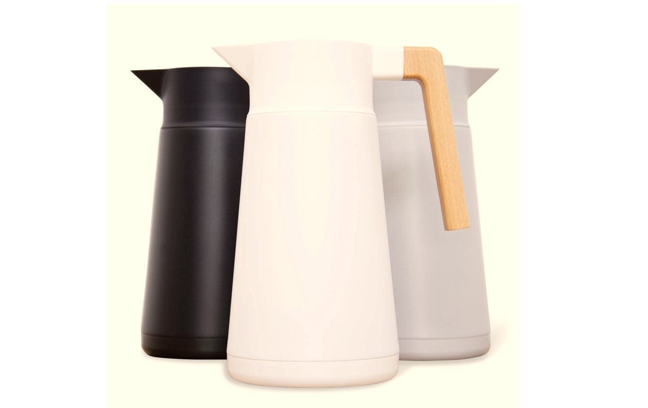 Hastings Venera Thermal Carafe Double Wall Stainless Steel 2L Black With German Beechwood Handle - Hcvenblk