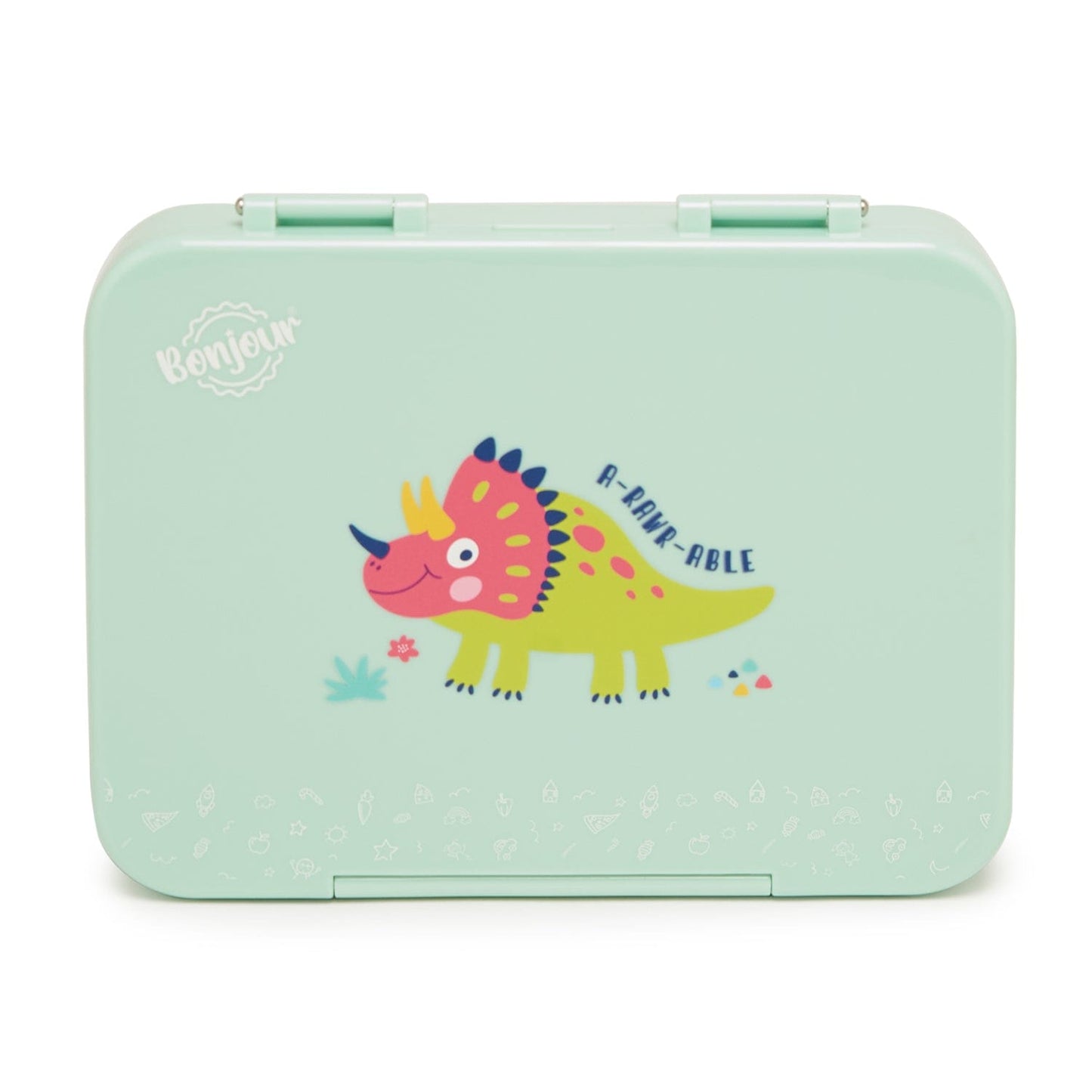 BONJOUR TIFFIN BOX GREEN DINOSAUR 2022