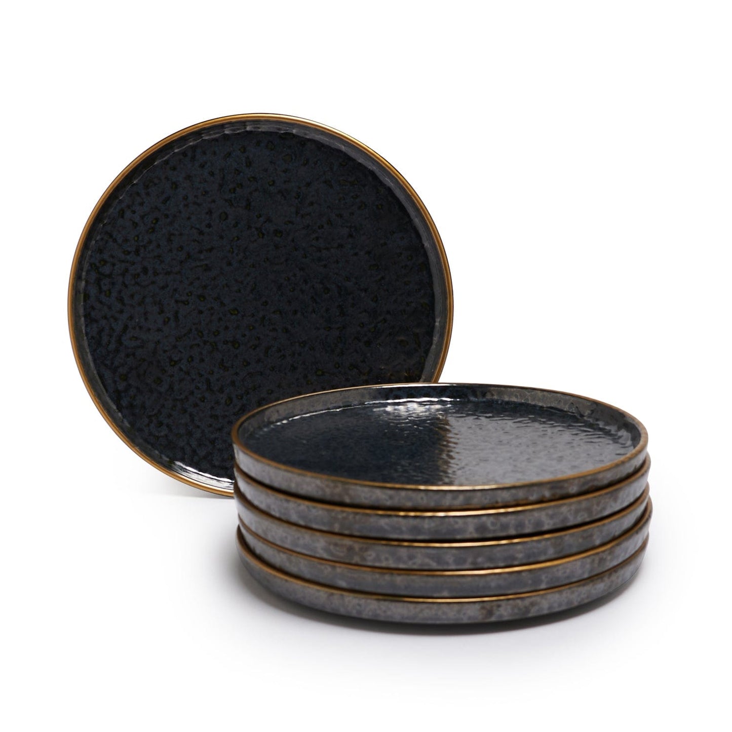 Black Pearl 20 Cm Cake Plate Set Of 6 Pcs