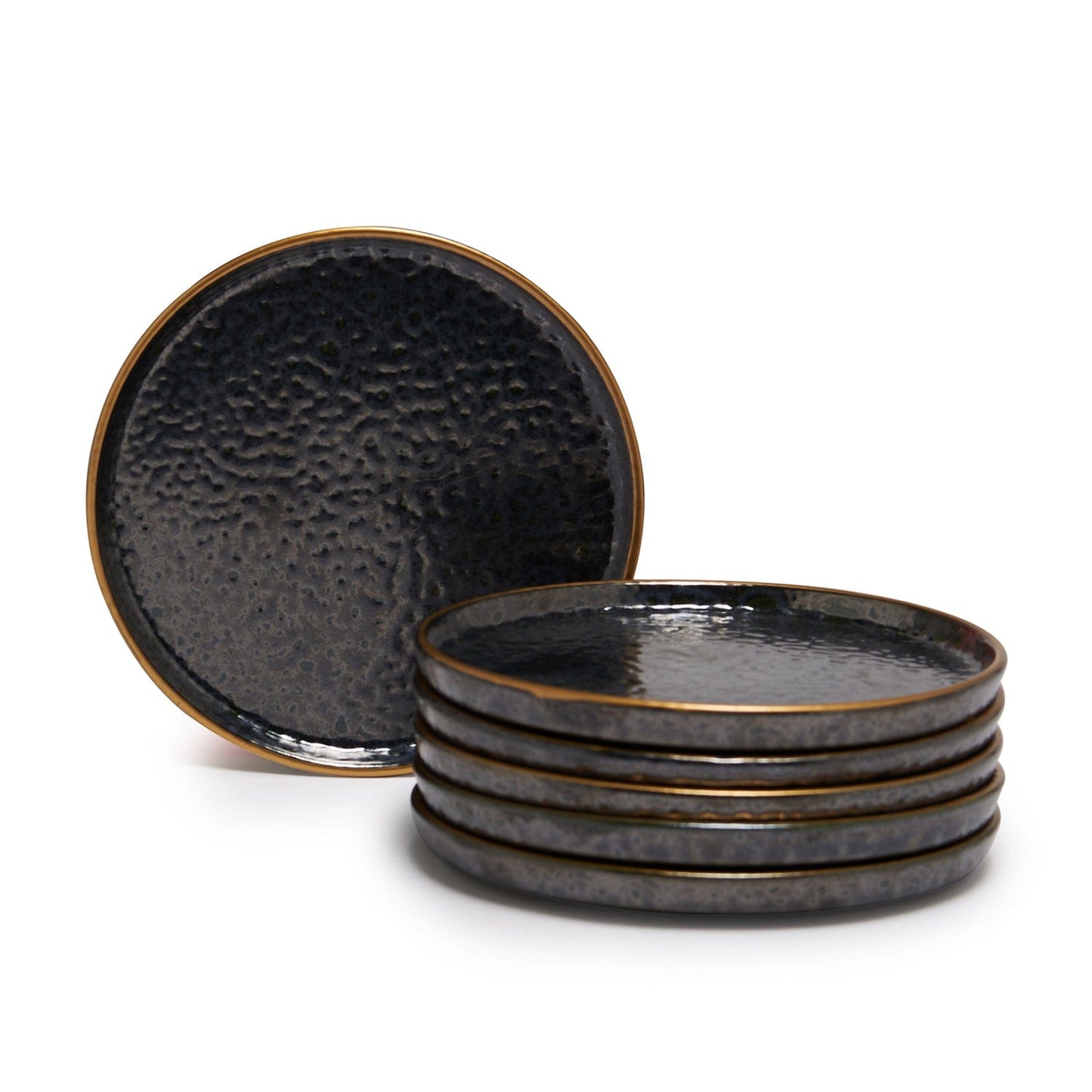 Black Pearl 15 Cm Dessert Plate Set Of 6 Pcs
