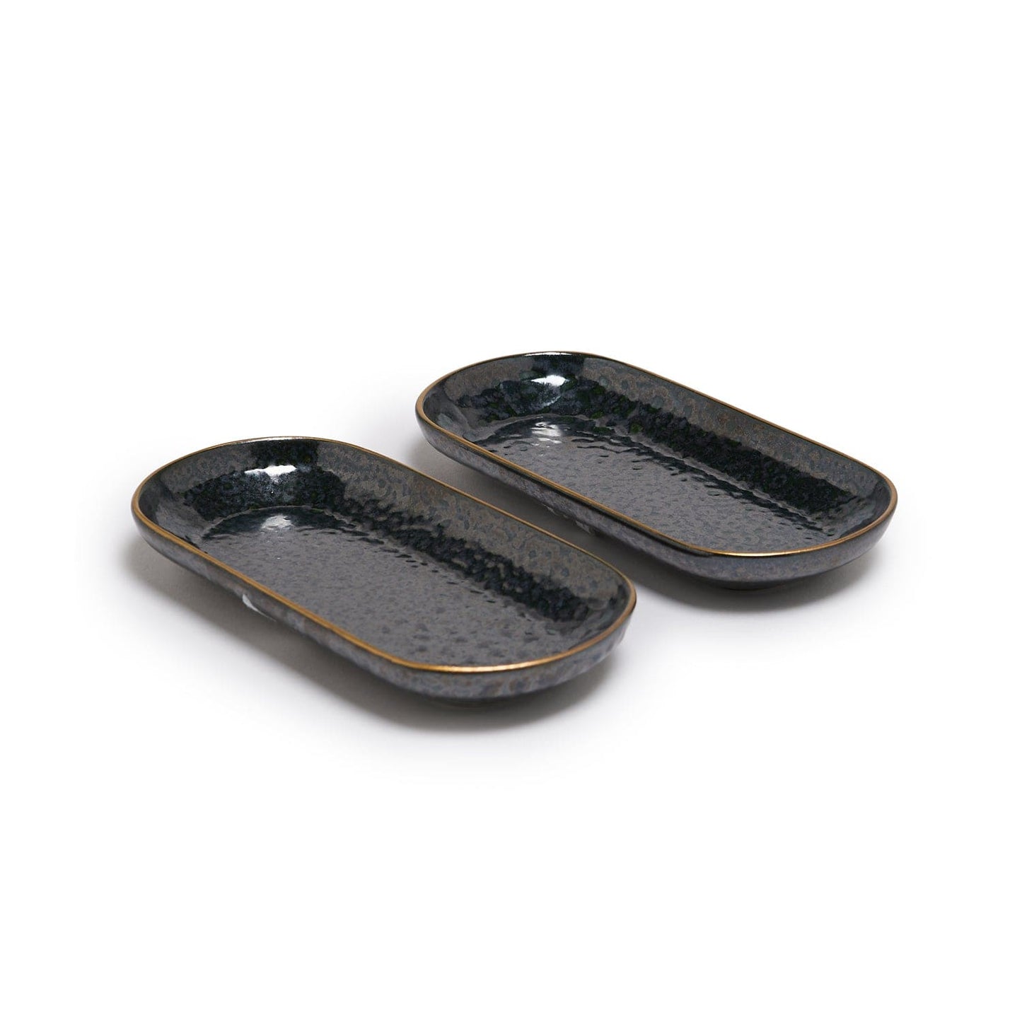 Black Pearl Small Boat Plate Set Of 2 Pcs