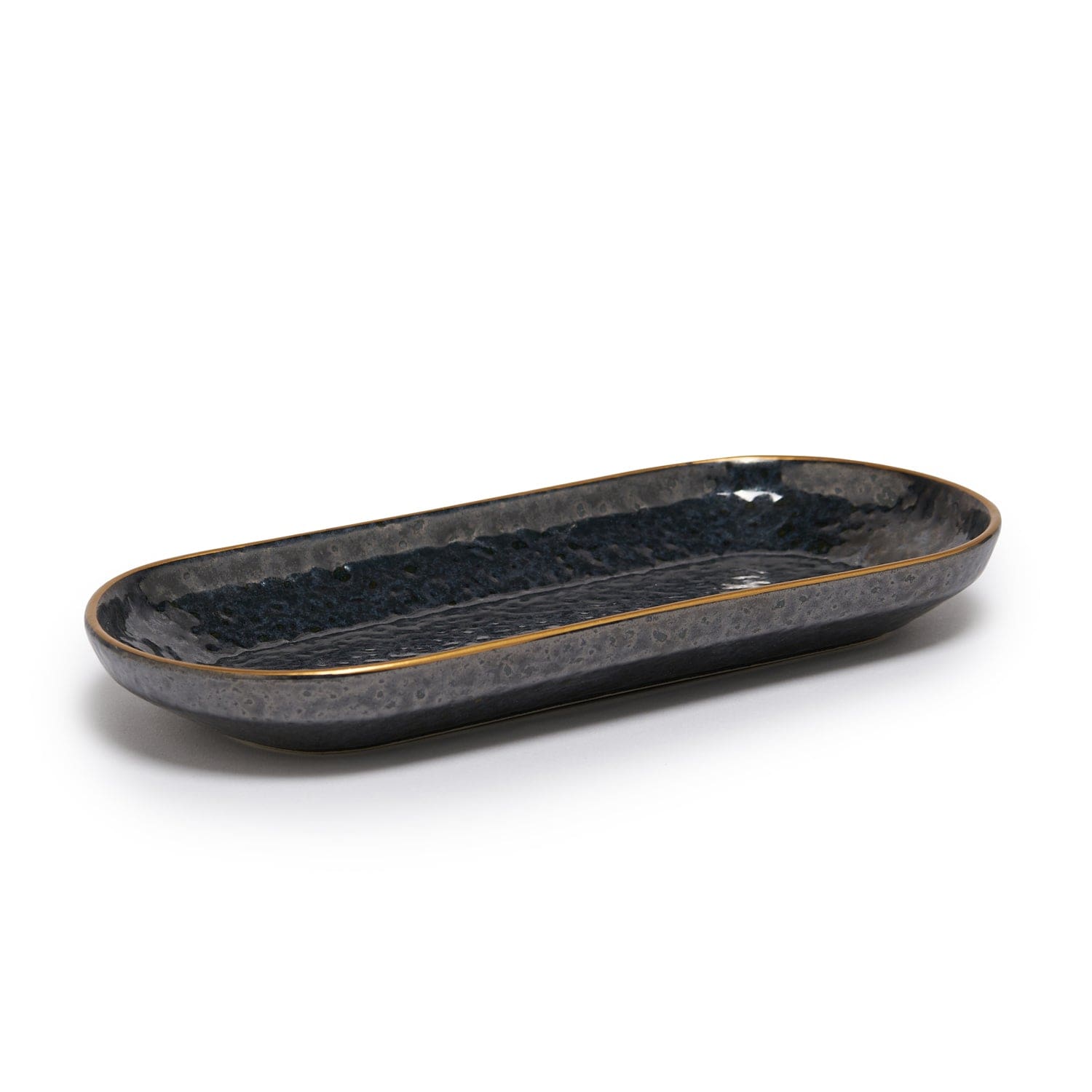 Black Pearl Large Boat Plate Set Of 2 Pcs