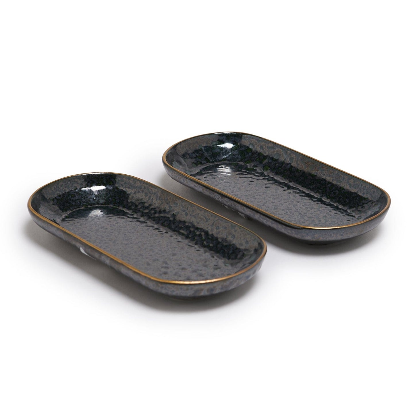 Black Pearl Large Boat Plate Set Of 2 Pcs