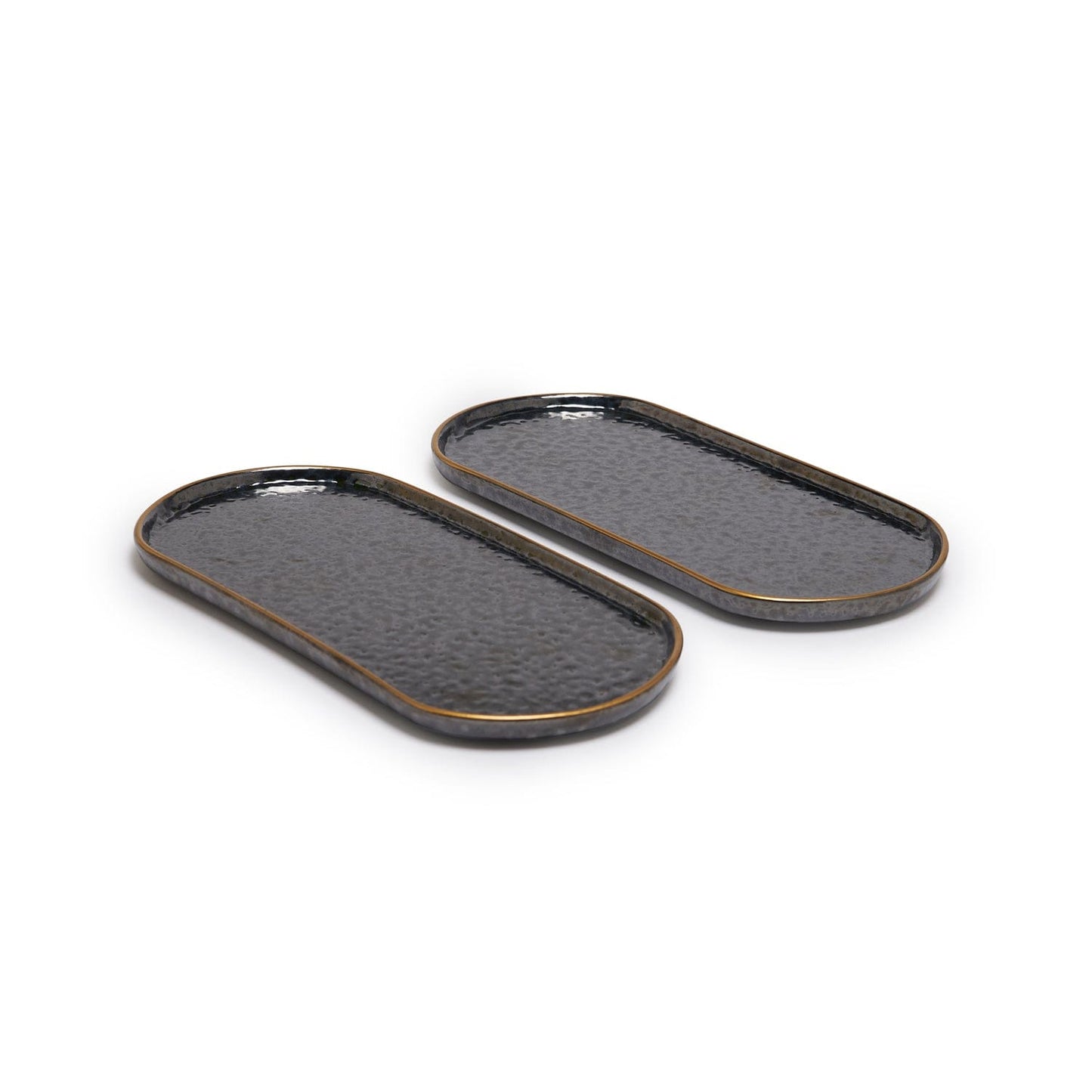 Black Pearl 22 Cm Oval Service Plate Set Of 2 Pcs