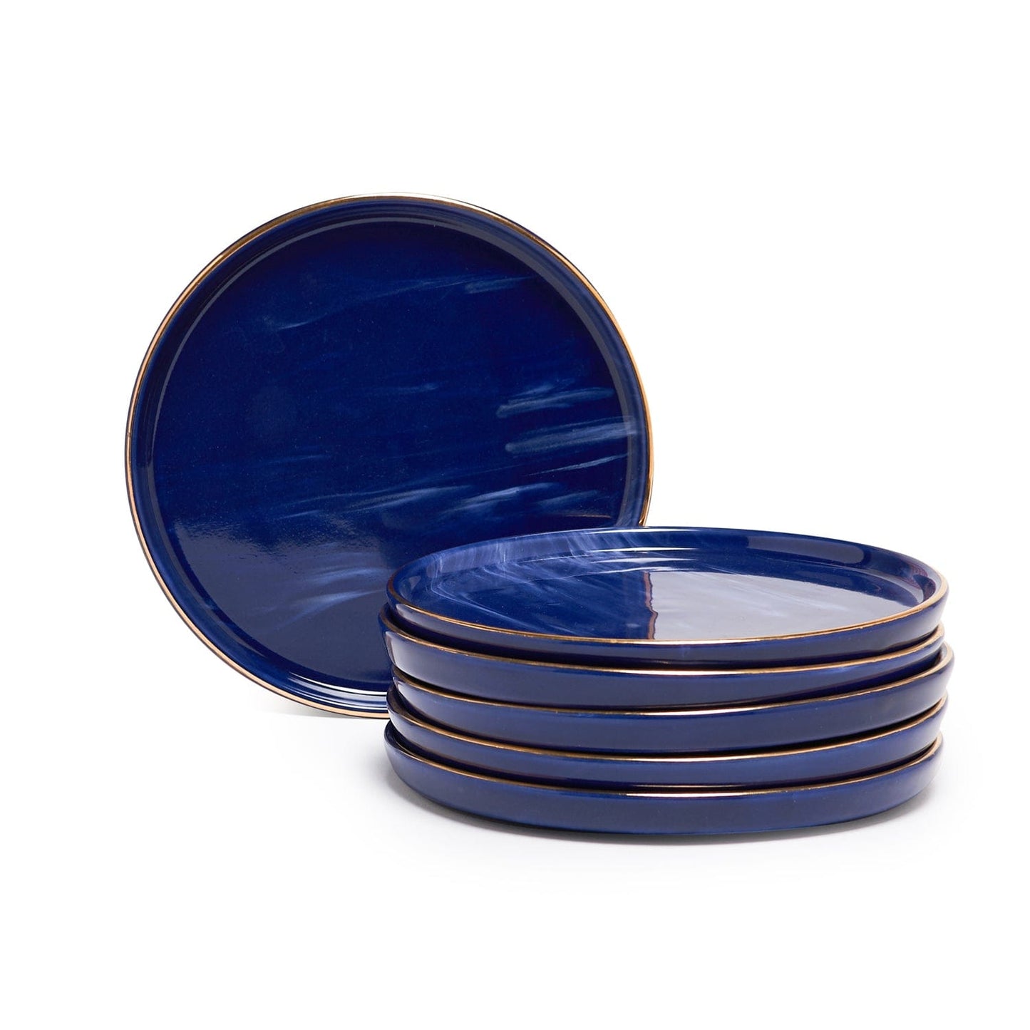 Blue Wind 15 Cm Dessert Plate Set Of 6 Pcs