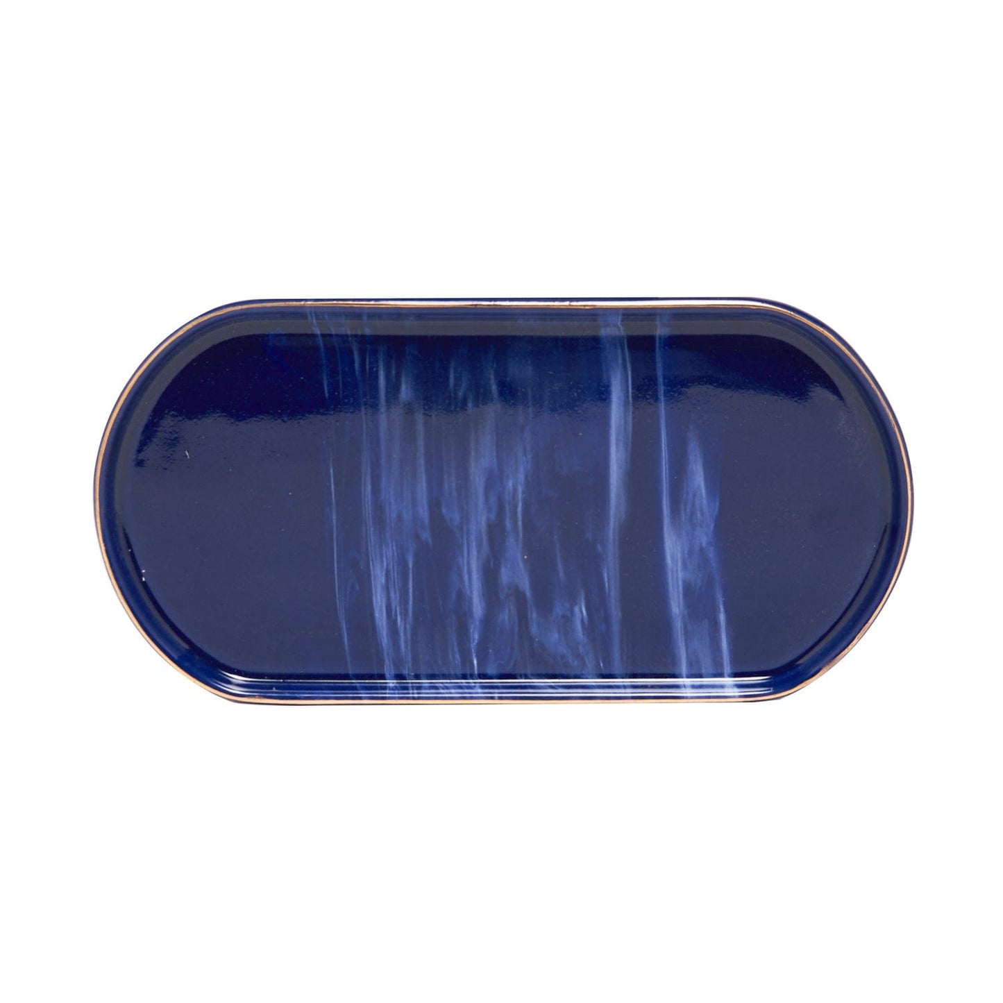 Blue Wind 22 Cm Oval Service Plate Set Of 2 Pcs