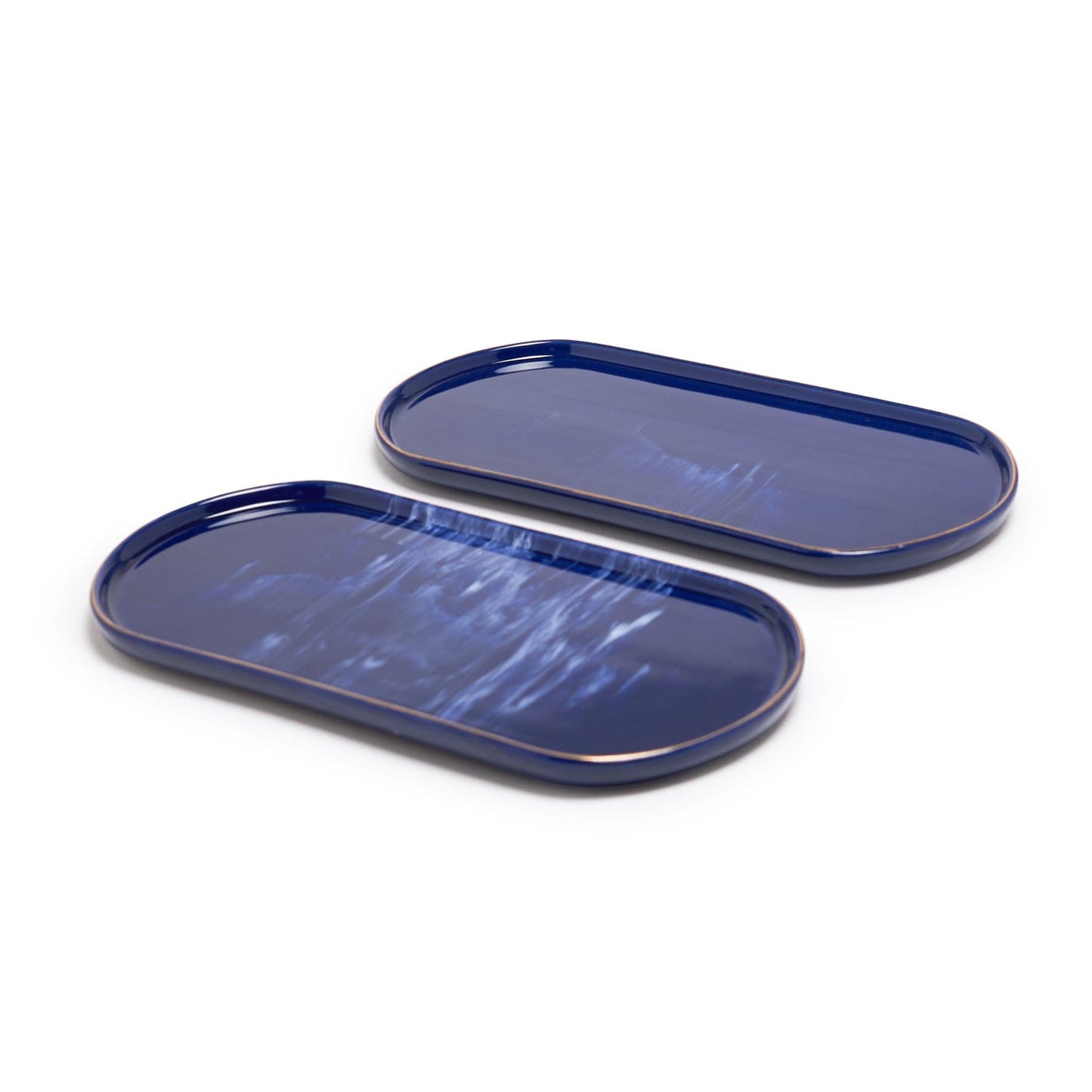 Blue Wind 27 Cm Oval Service Plate Set Of 2 Pcs