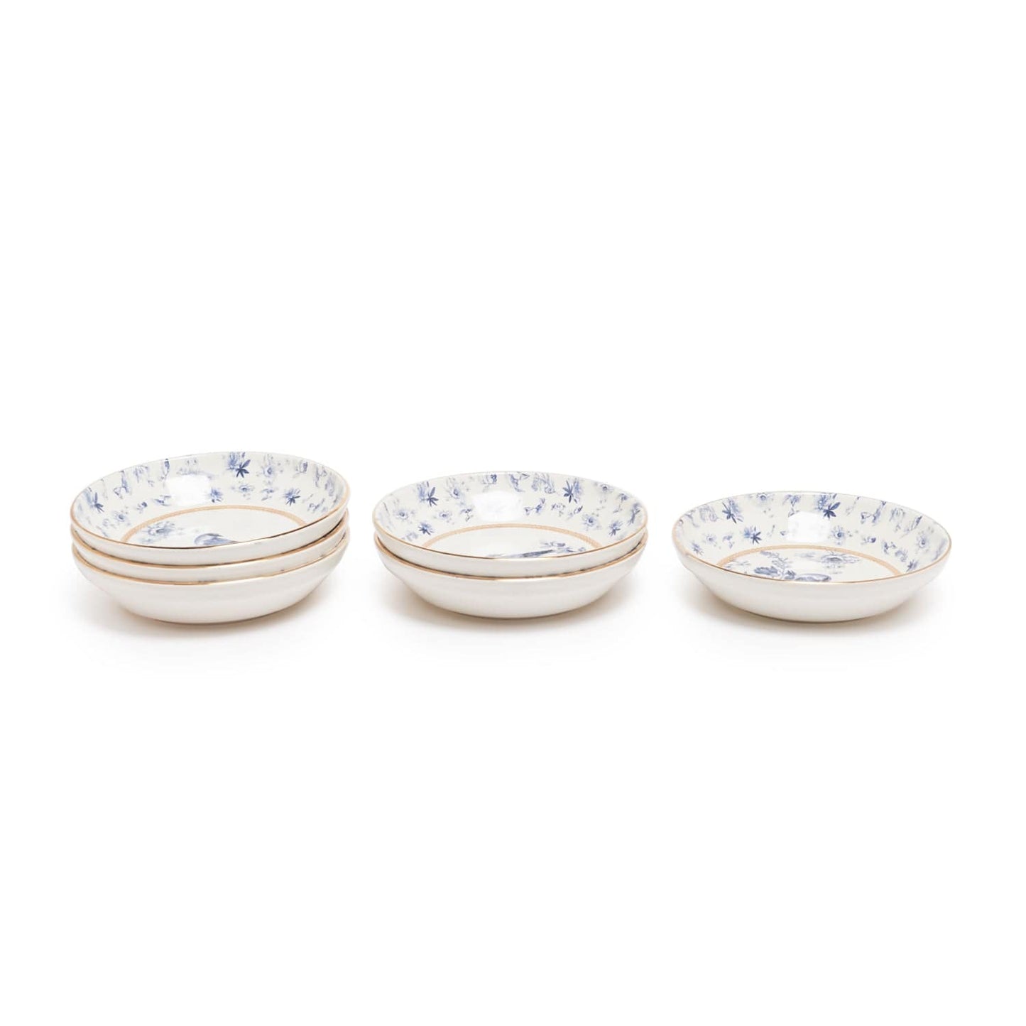 Blue Bird 18 Cm Deep Plate Set Of 6 Pcs